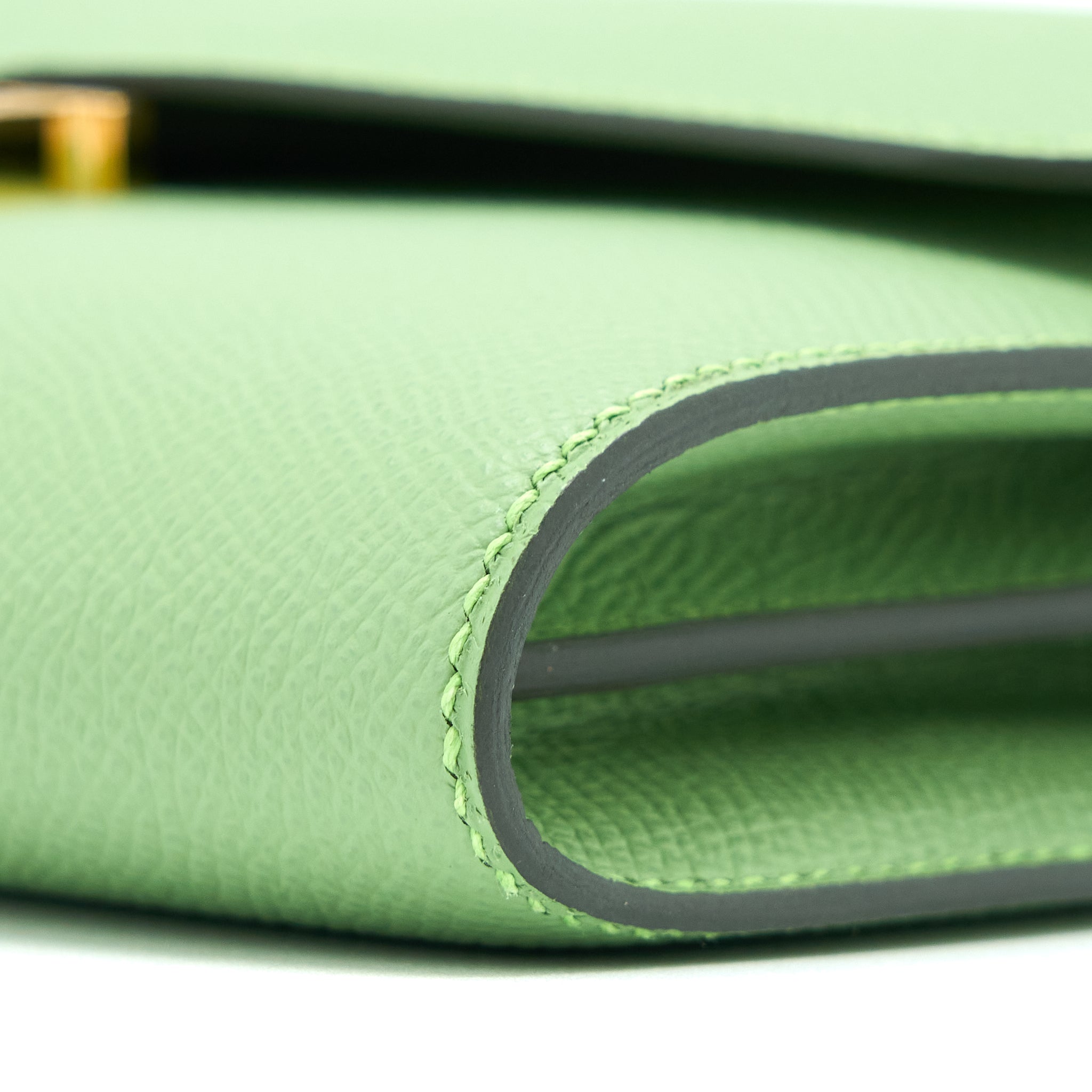 HERMES CONSTANCE TO GO EPSOM VERT CRIQUET WITH ALLIGATOR MULTICOLOUR BUCKLE GHW