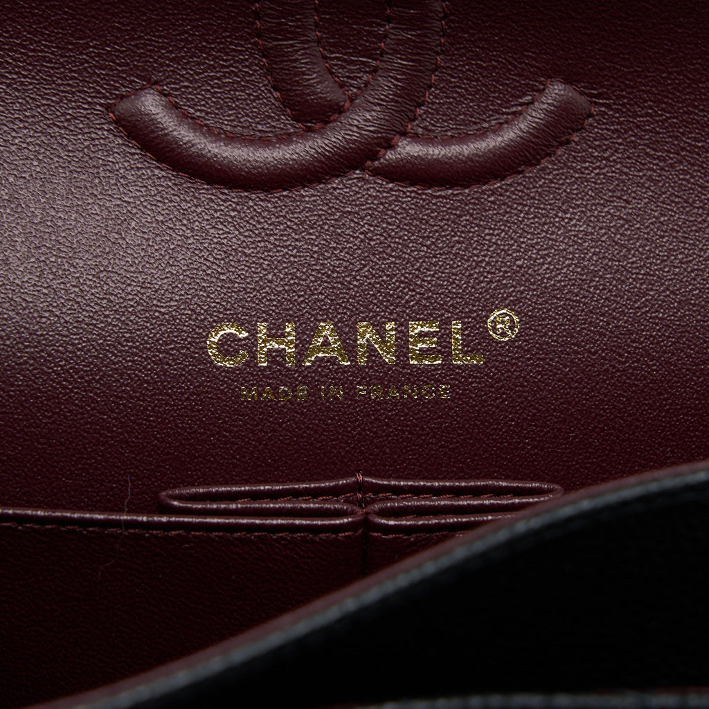 CHANEL SMALL CLASSIC DOUBLE FLAP BAG CAVIAR BLACK GHW (MICROCHIP)