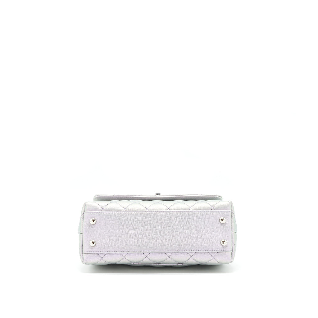 CHANEL 21K SMALL COCO HANDLE 24CM LILAC RAINBOW HARDWARE