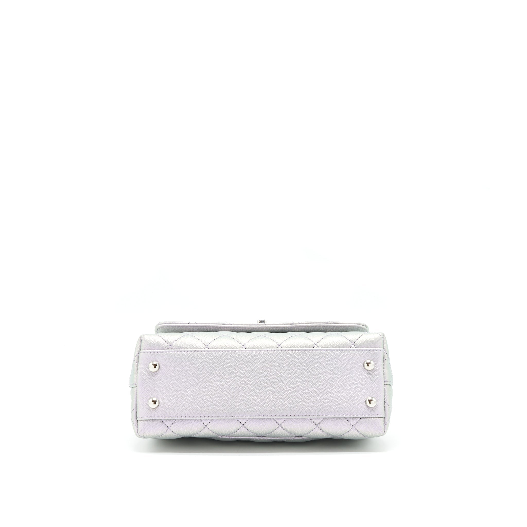 CHANEL 21K SMALL COCO HANDLE 24CM LILAC RAINBOW HARDWARE
