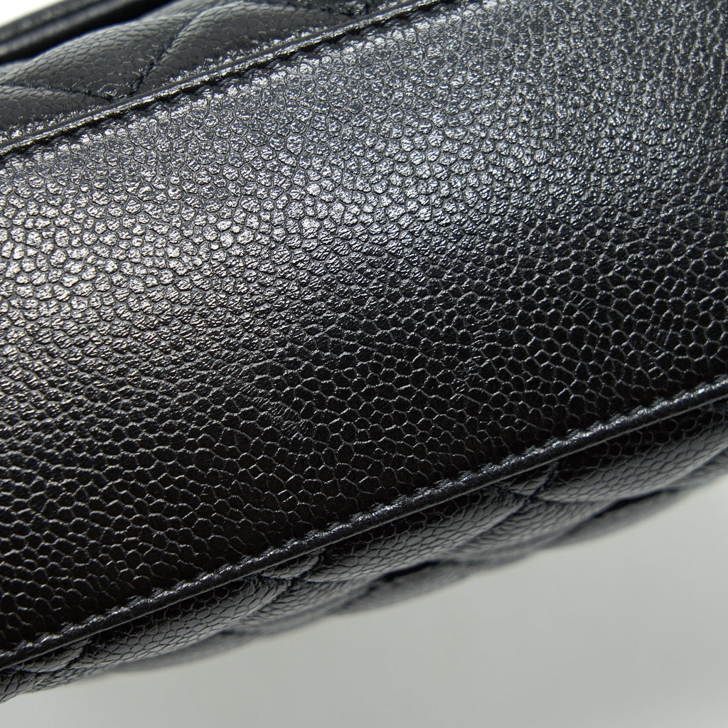 CHANEL SMALL COCO HANDLE CAVIAR SO BLACK WITH BLACK HARDWARE