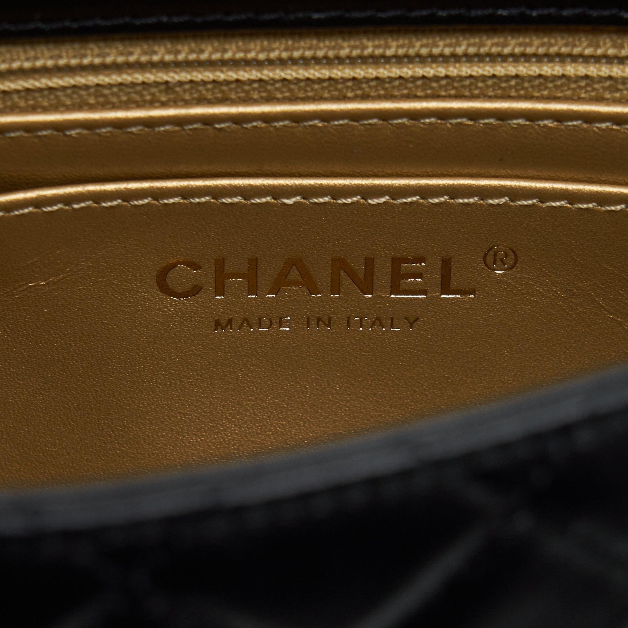 CHANEL PEARL CRUSH MINI SQUARE LAMBSKIN BLACK BRUSHED GHW