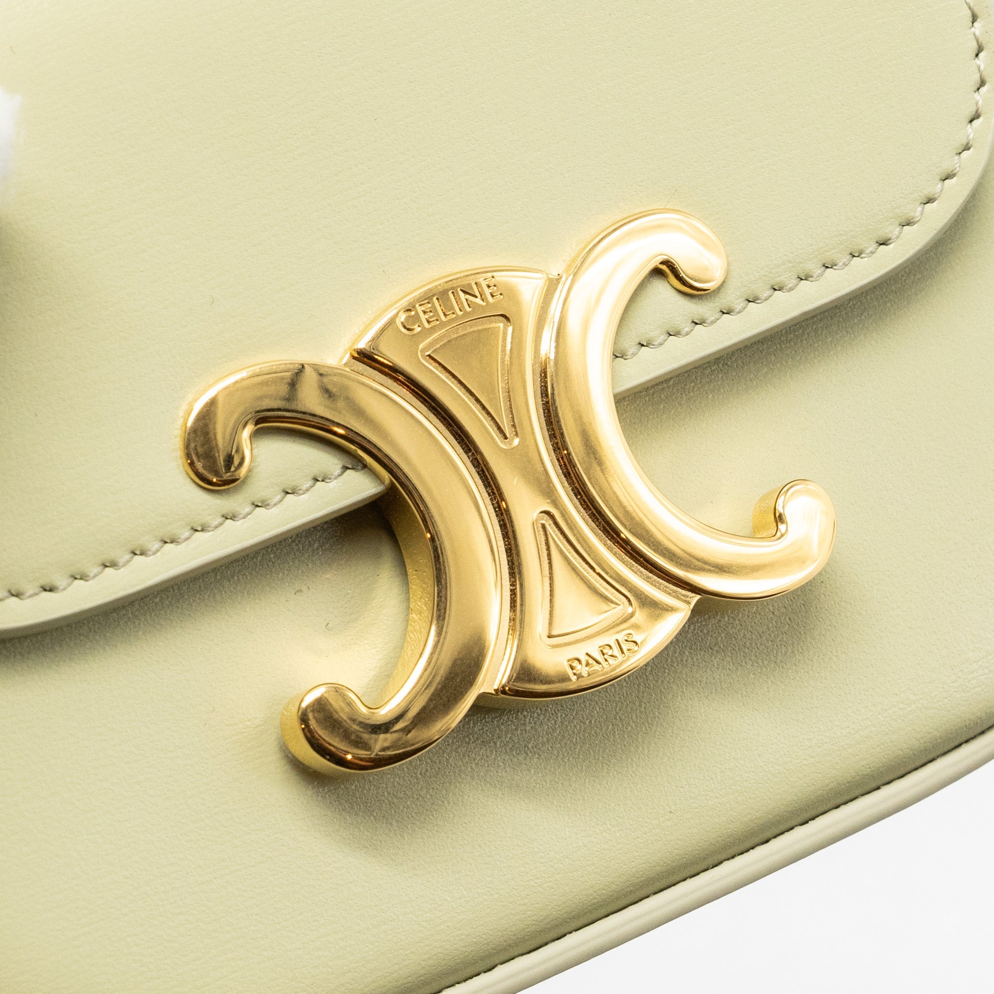 CELINE MINI CLAUDE SHINY CALFSKIN PISTACHIO GHW