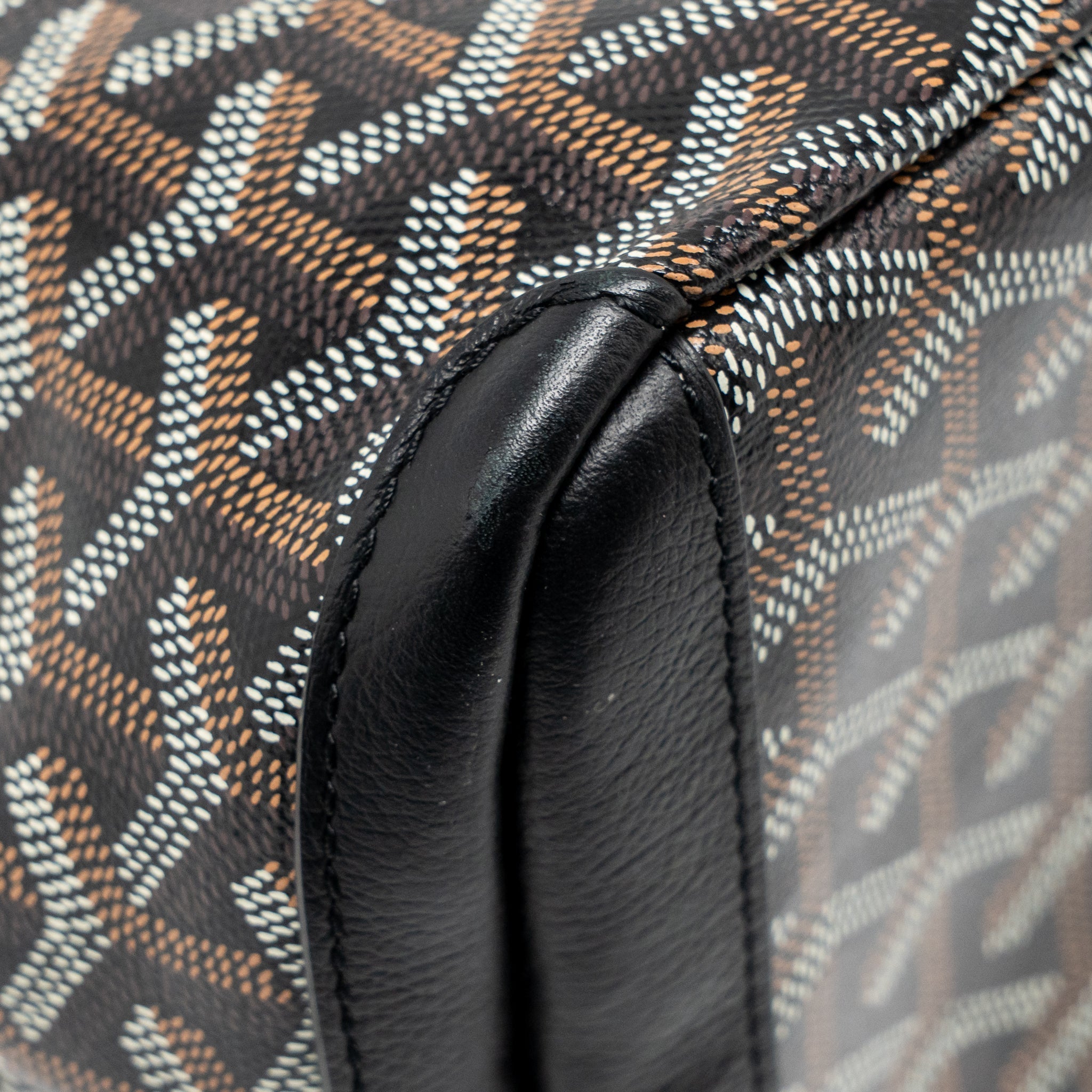 GOYARD ARTOIS PM HANDBAG GOYARDINE CANVAS/CALFSKIN BLACK SHW