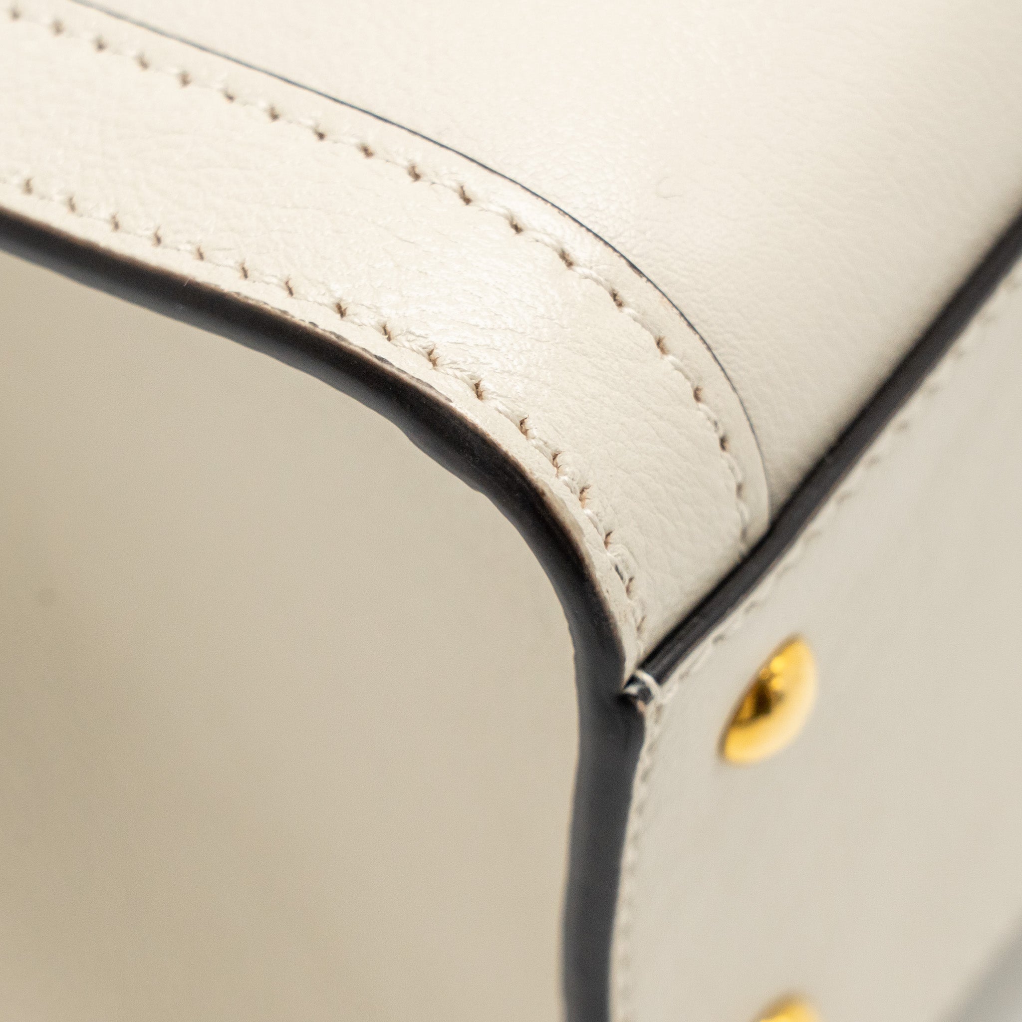 GUCCI SMALL DIANA TOTE BAG CALFSKIN WHITE GHW