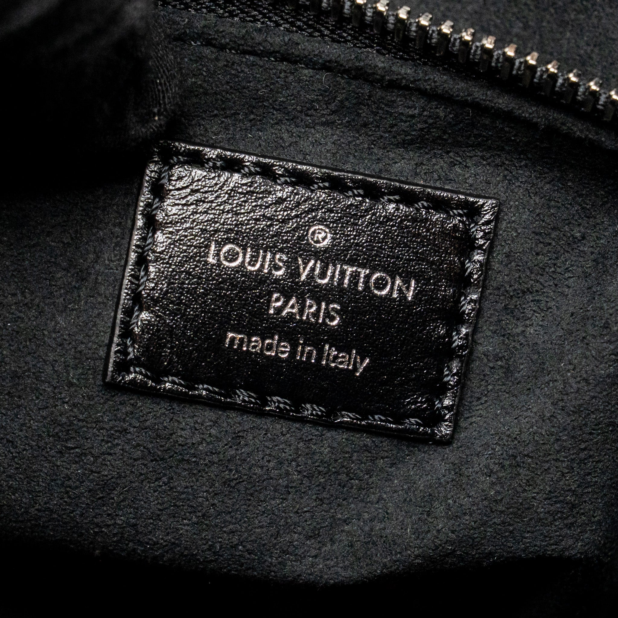 LOUIS VUITTON CARRYALL VIBE MM LAMBSKIN/MONOGRAM CANVAS BLACK SHW