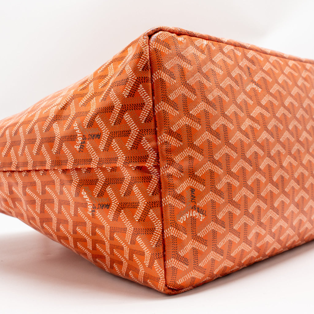 GOYARD SAINT LOUIS GM TOTE BAG GOYARDINE CANVAS ORANGE SHW