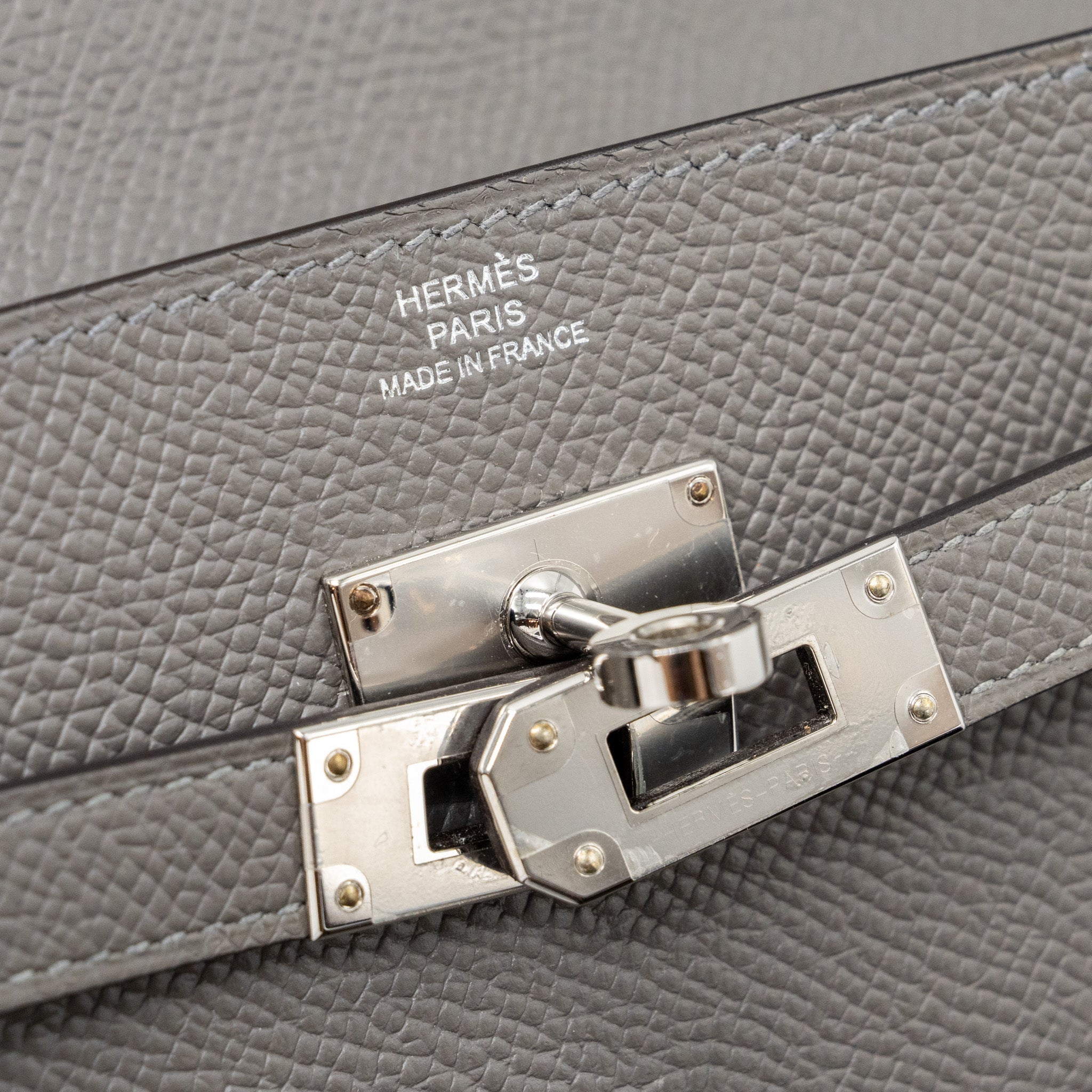 HERMES KELLY TO GO EPSOM GRIS MYER SHW