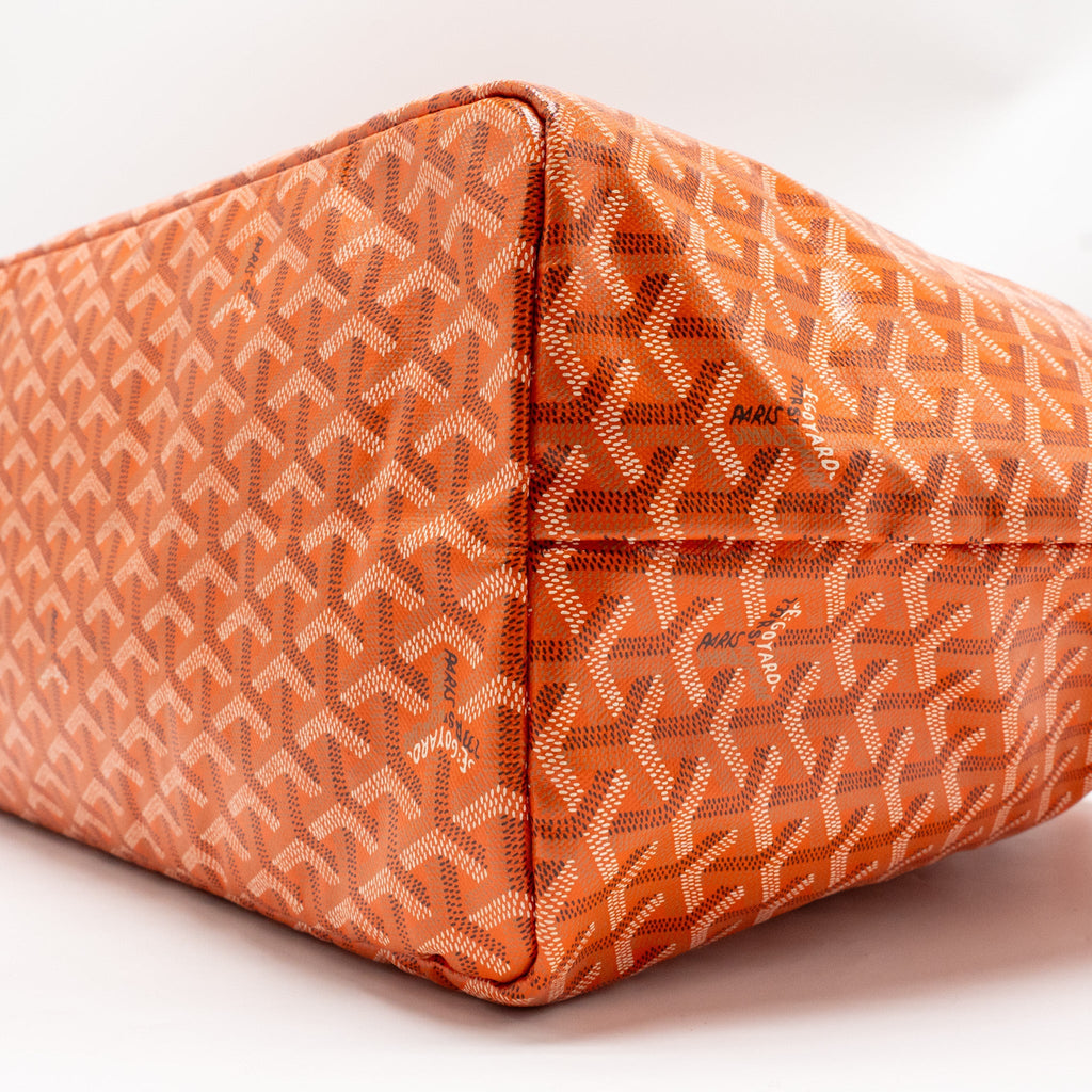 GOYARD SAINT LOUIS GM TOTE BAG GOYARDINE CANVAS ORANGE SHW