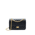 CHANEL SMALL REISSUE 2.55 FLAP BAG BLACK BRUSHED GHW