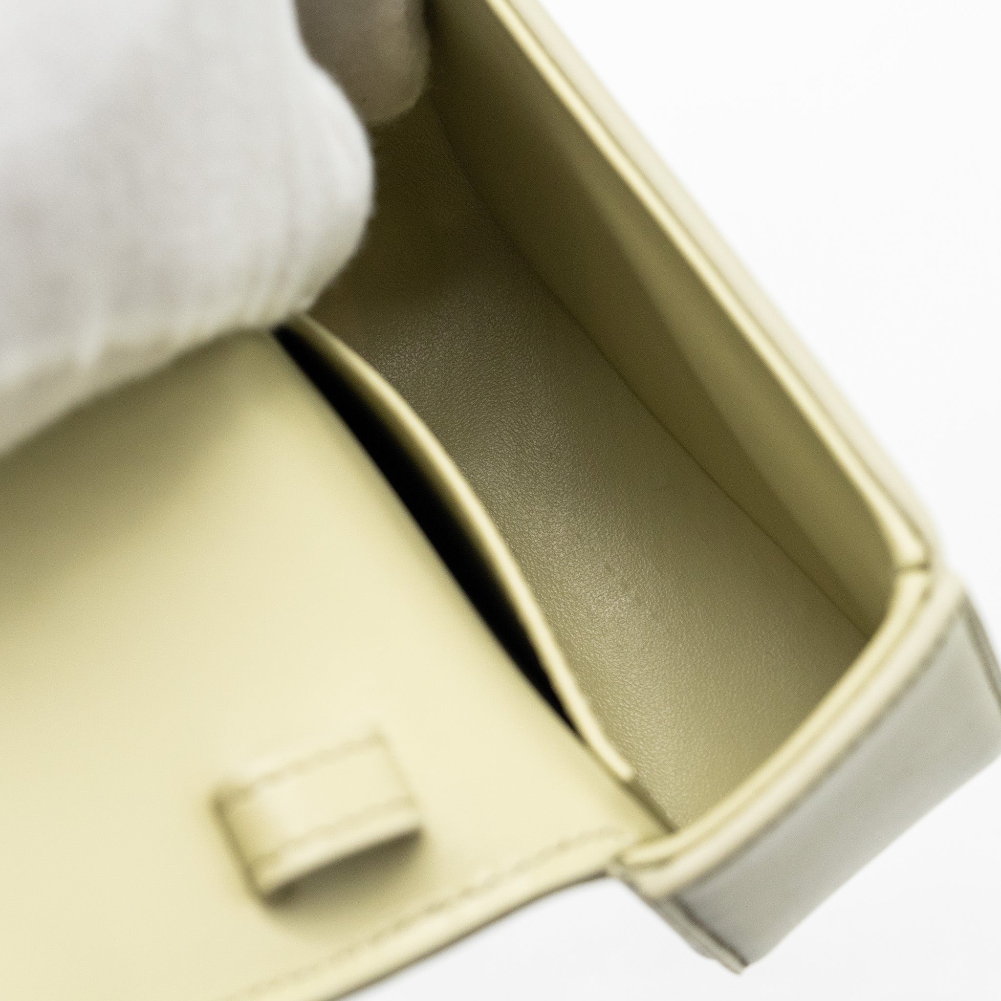 CELINE MINI CLAUDE SHINY CALFSKIN PISTACHIO GHW