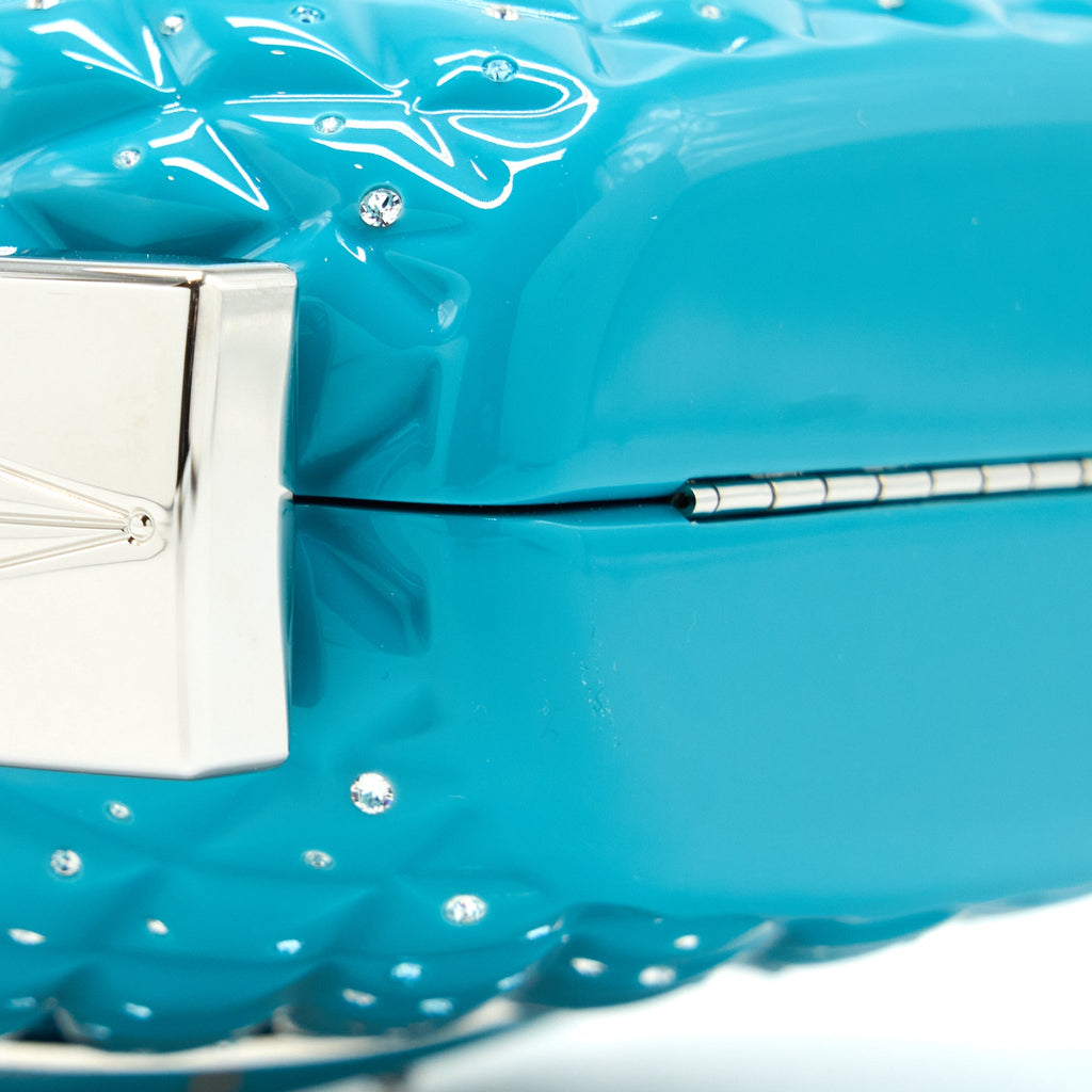 CHANEL 19K SKI GONDOLA EVENING BAG LIGHT BLUE SHW