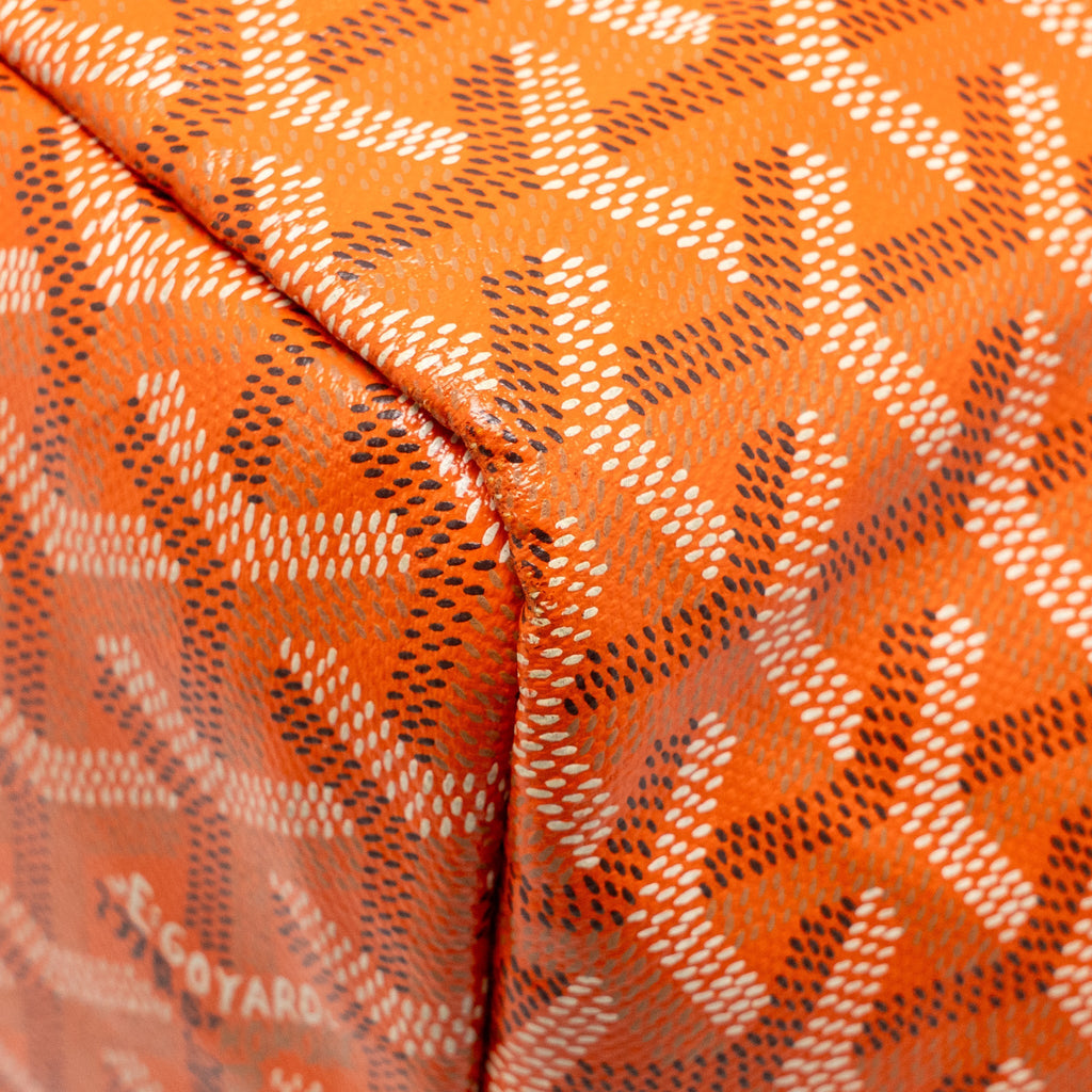 GOYARD SAINT LOUIS GM TOTE BAG GOYARDINE CANVAS ORANGE SHW