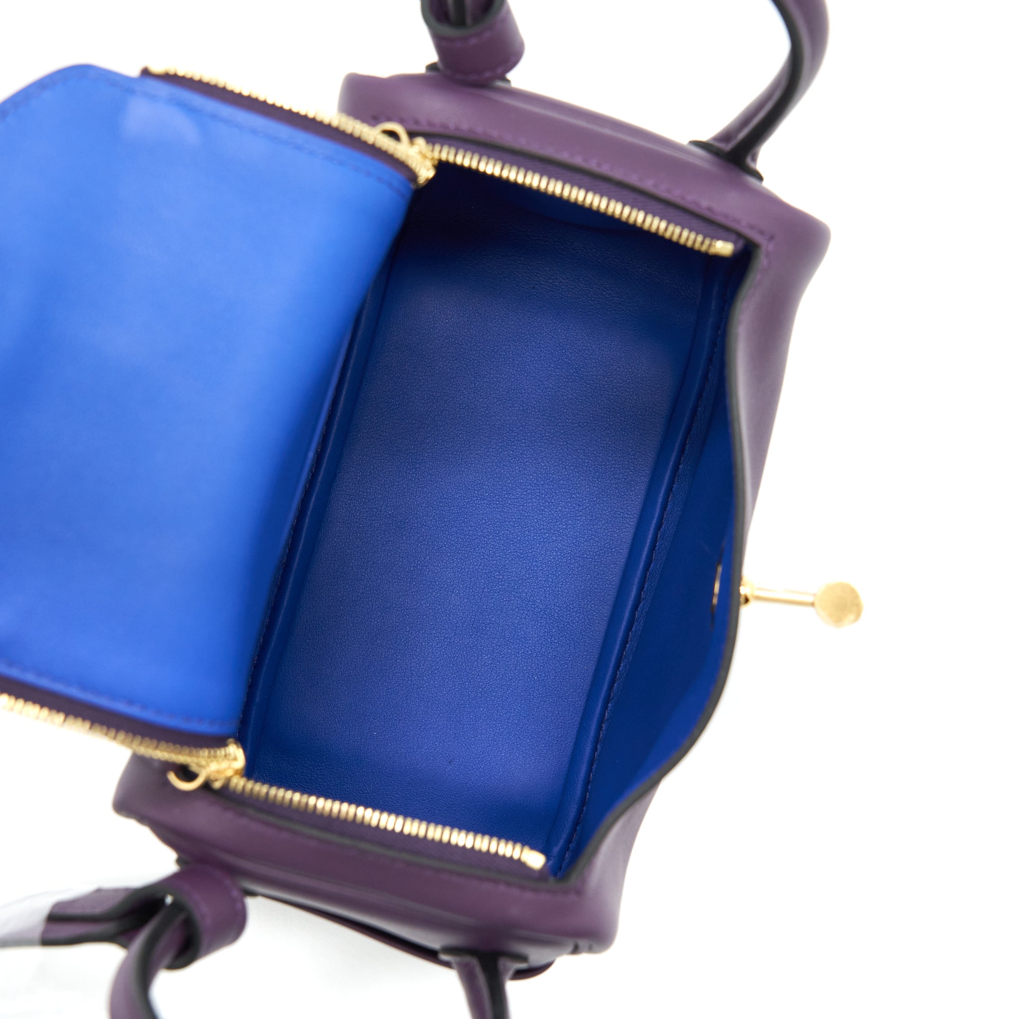 HERMES MINI LINDY SWIFT CASSIS/BLEU ROYAL GHW
