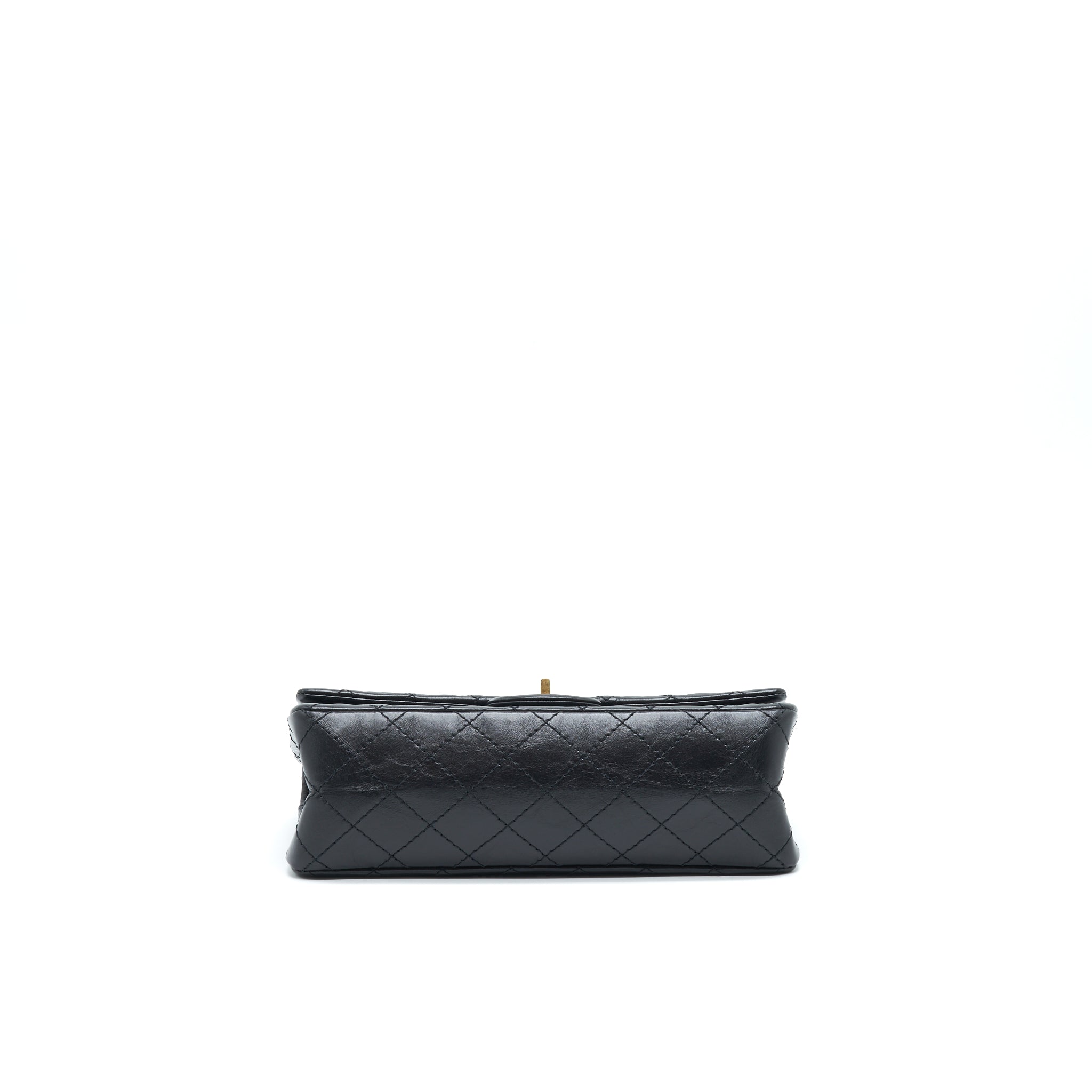 CHANEL SMALL REISSUE 2.55 FLAP BAG BLACK BRUSHED GHW