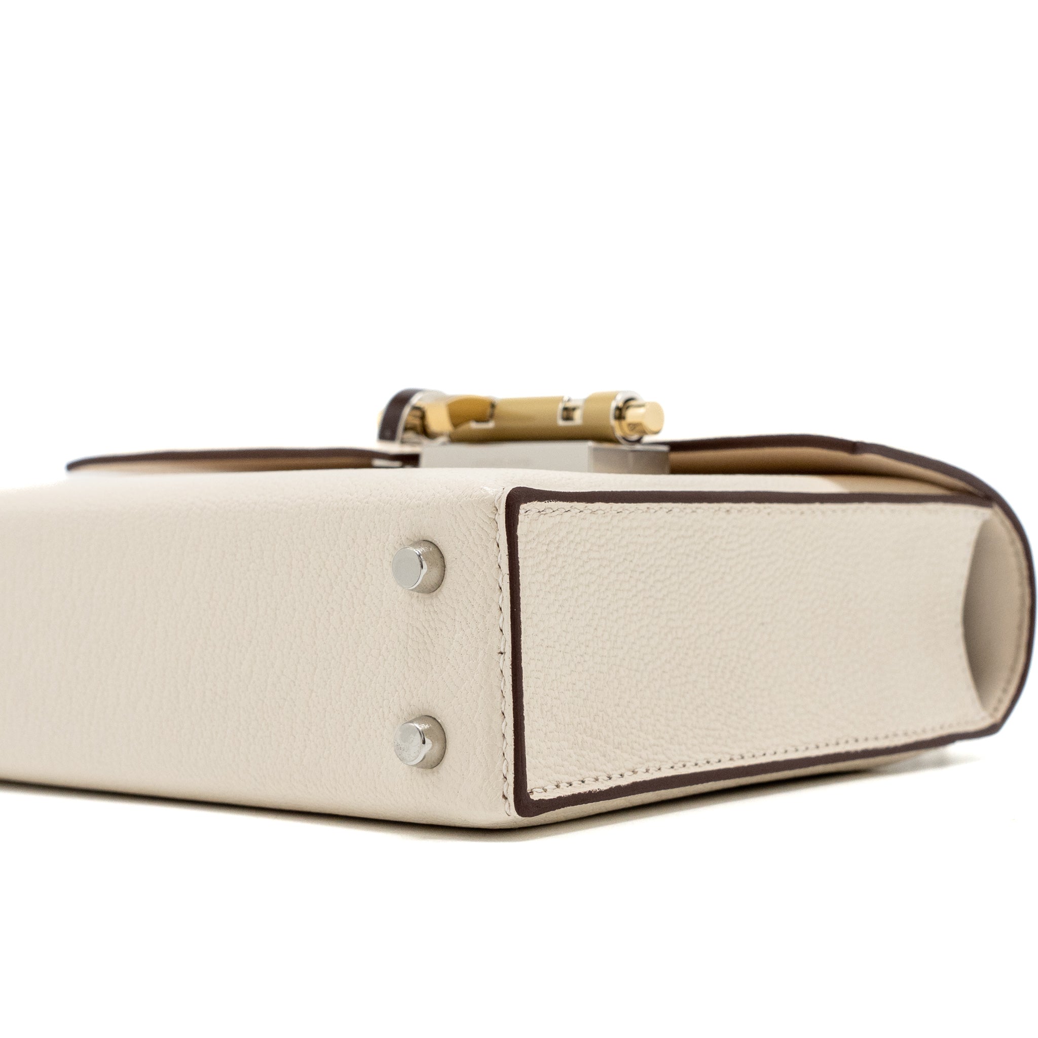 HERMES MINI VERROU CHEVRE MYSORE NATA HAVANE/CHAI/ETOUPE HARDWARE