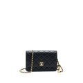 CHANEL PEARL CRUSH WALLET ON CHAIN BLACK GHW (MICRICHIP)