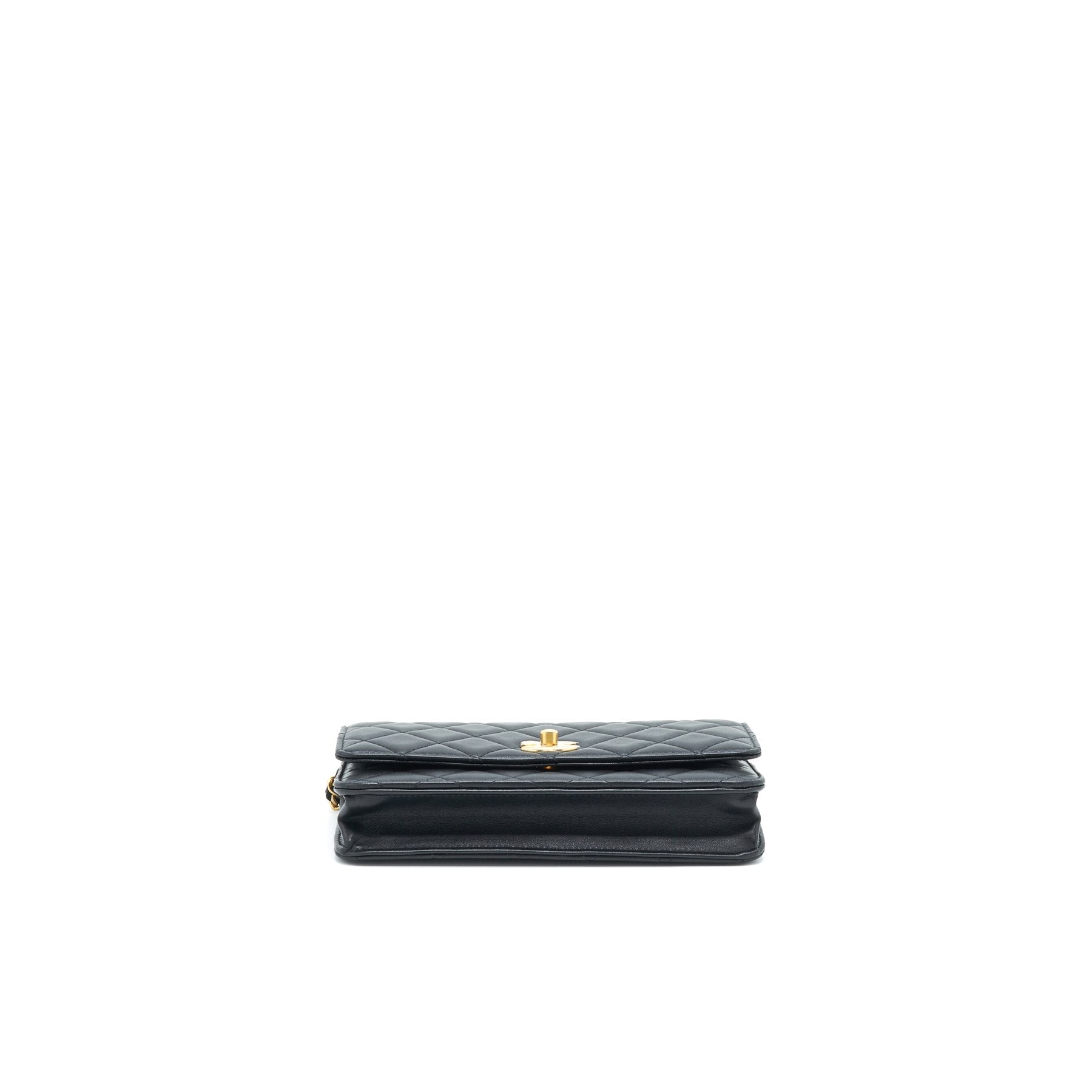CHANEL 22C PEARL CRUSH WALLET ON CHAIN BLACK GHW (MICROCHIP)