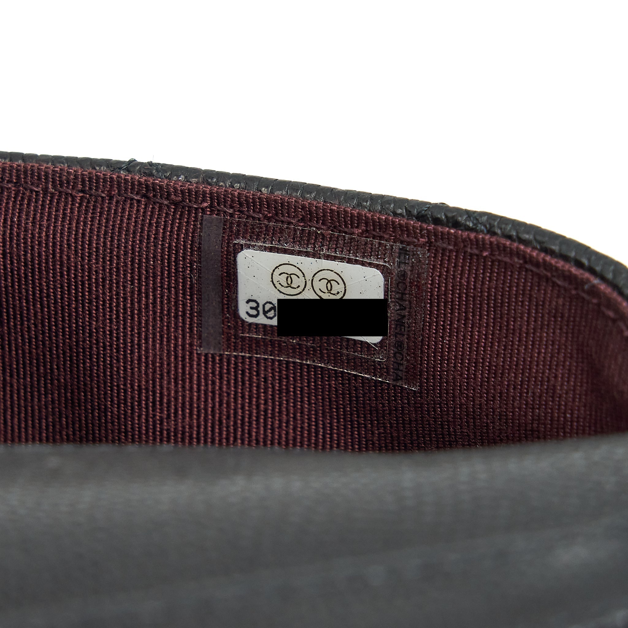 CHANEL GLASSES CASE WITH CHAIN CAVIAR BLACK LGHW