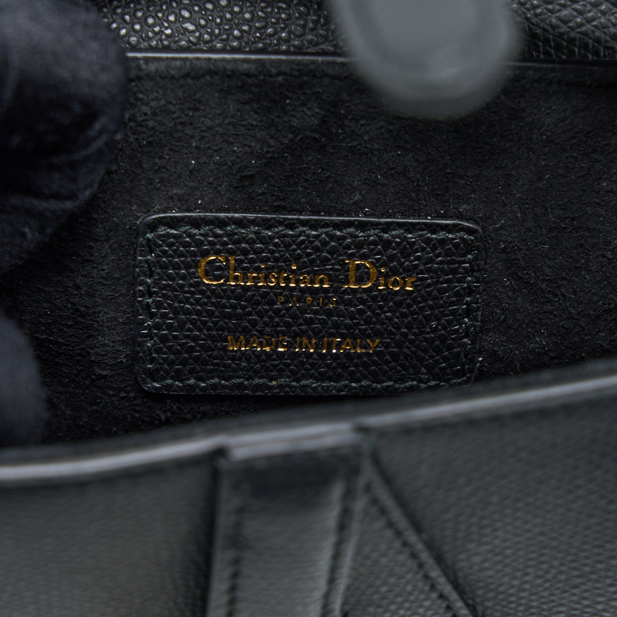DIOR MINI SADDLE BAG CALFSKIN BLACK GHW