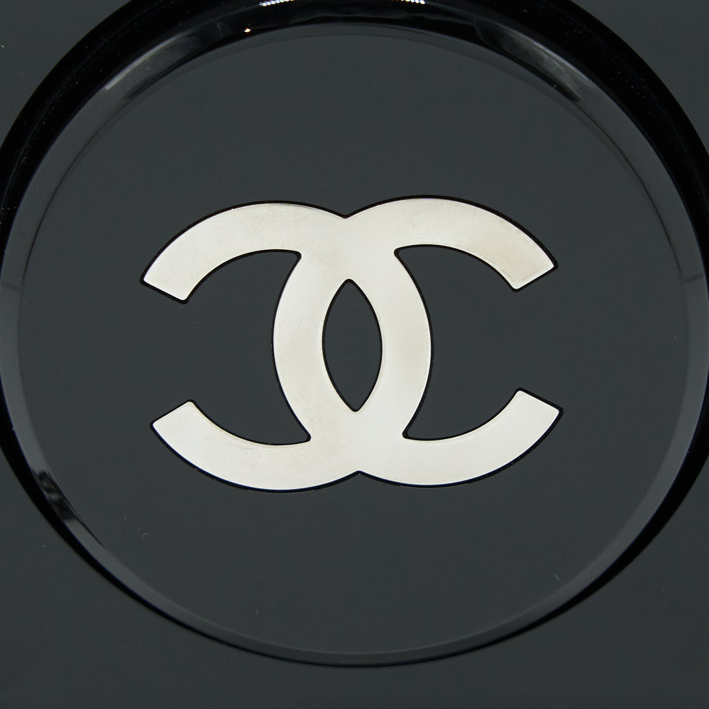 CHANEL 18A CC LOGO EVENING CLUTCH BLACK SHW