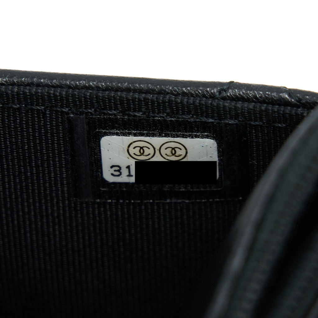 CHANEL COCO CHARM WALLET ON CHAIN LAMBSKIN BLACK LGHW