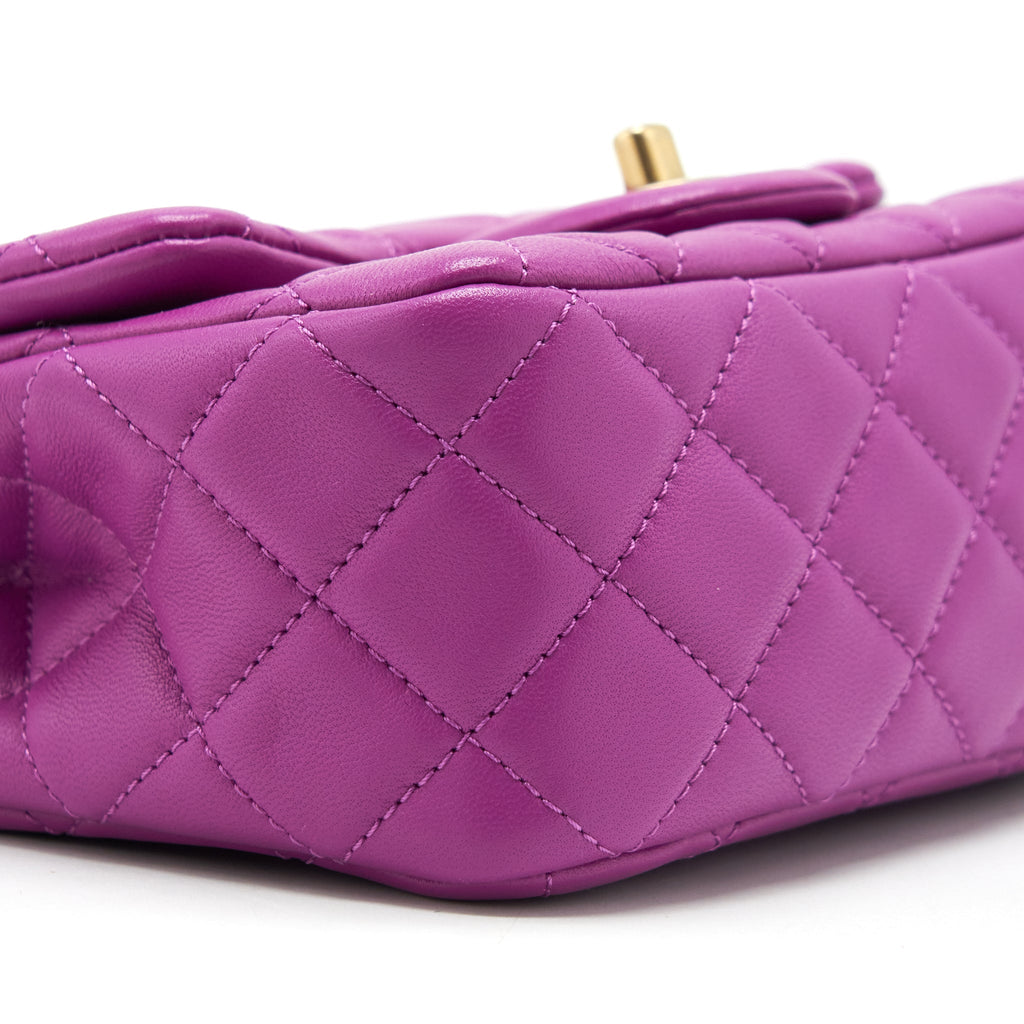 CHANEL PEARL CRUSH LAMBSKIN NA114 PURPLE GHW