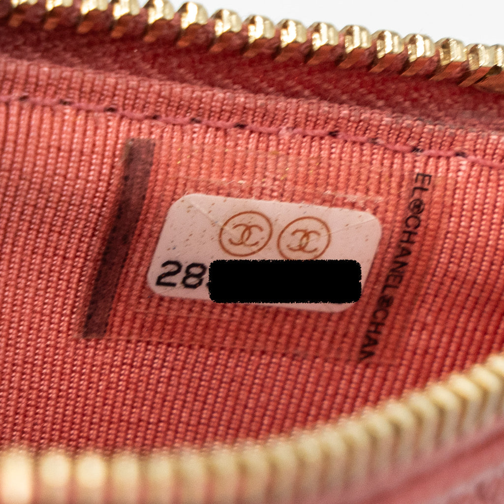 CHANEL PHONE CARD HOLDER CAVIAR PINK LGHW