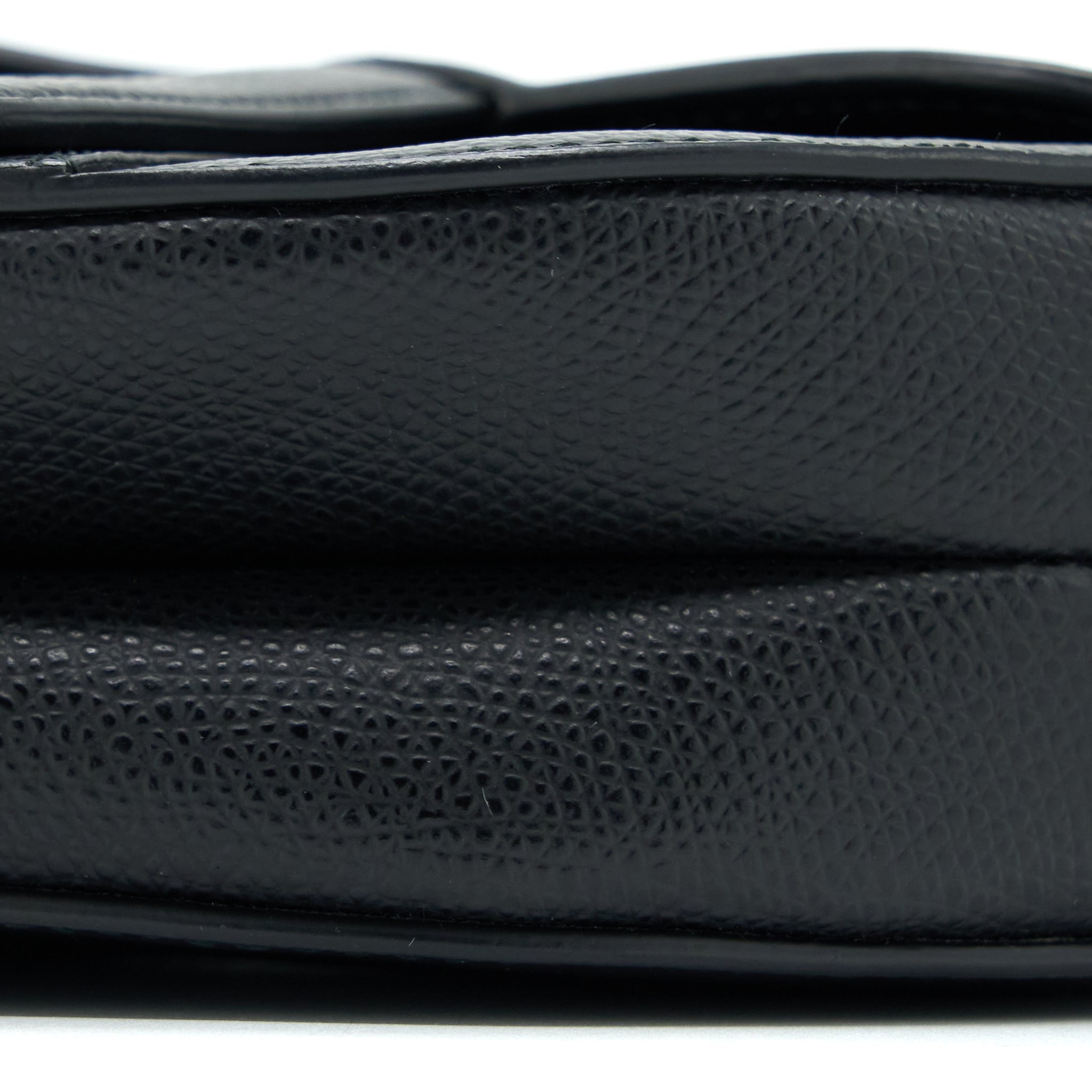 DIOR MINI SADDLE BAG CALFSKIN BLACK GHW