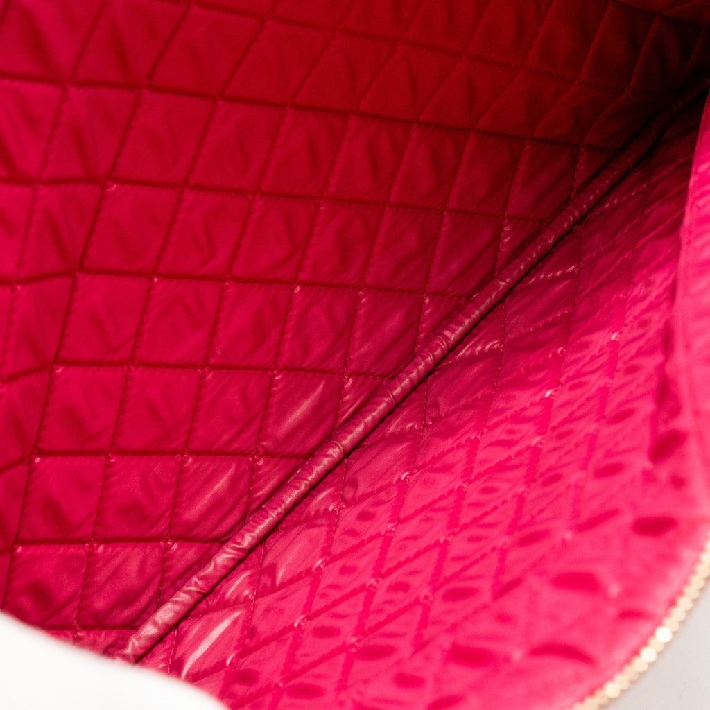 CHANEL LARGE BOY O CASE ZIP POUCH CAVIAR PINK LGHW