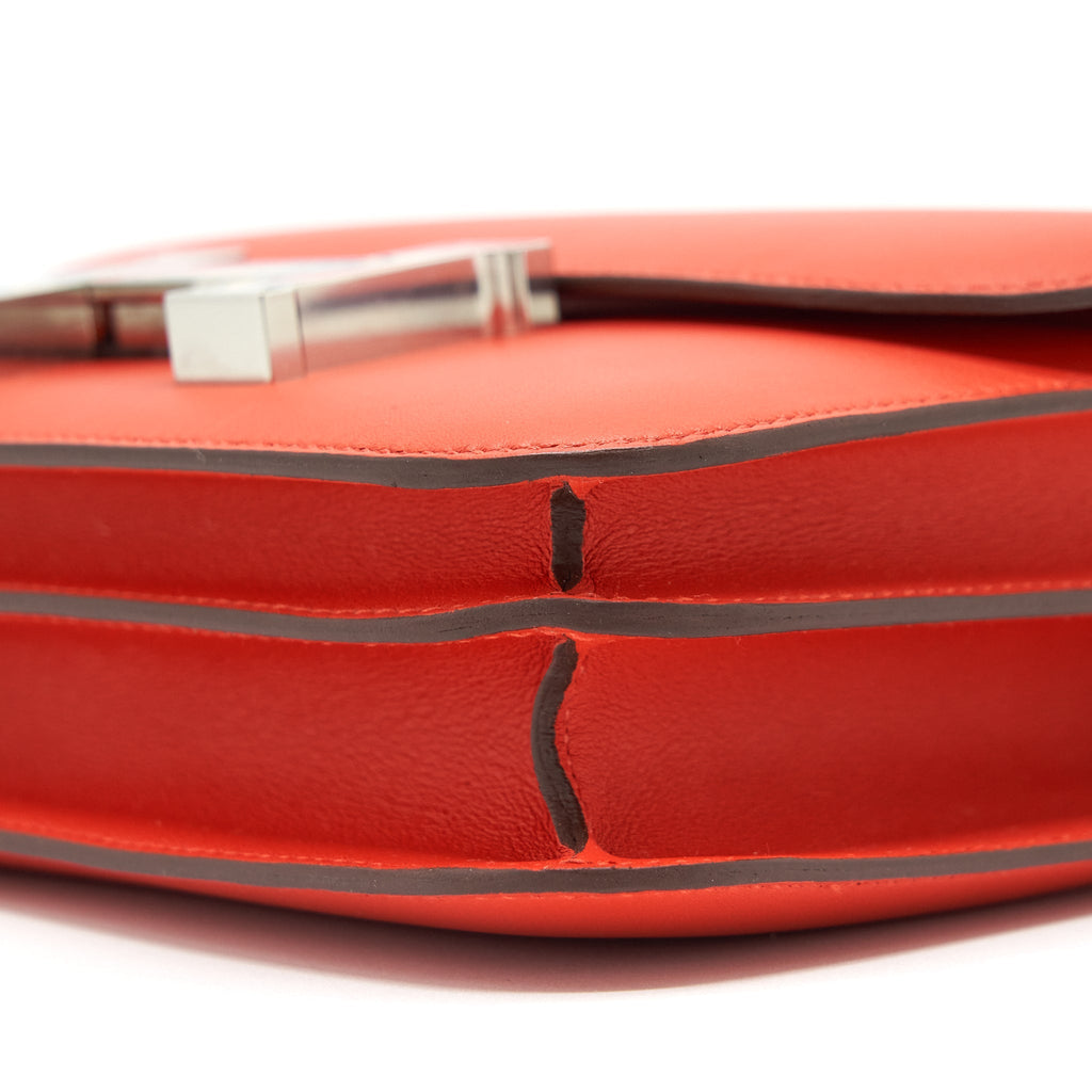 HERMES MINI CONSTANCE SWIFT CAPUCINE WITH MARBLE/MULTICOLOUR BUCKLE STRAM Y