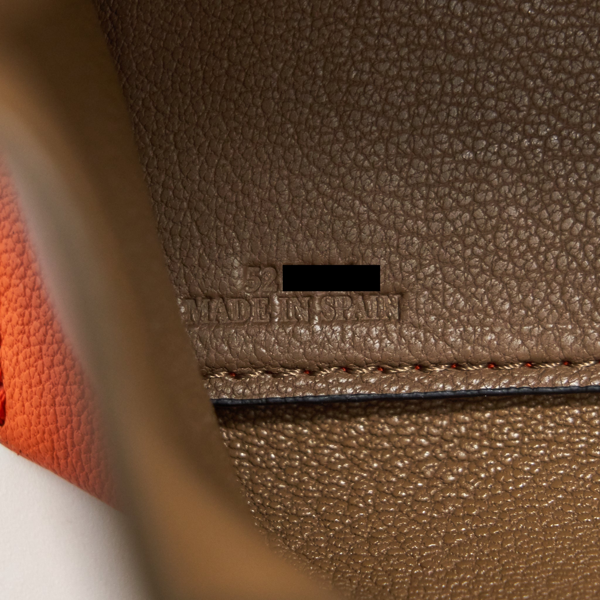 LOEWE CROSSBODY LEATHER BAG ORANGE
