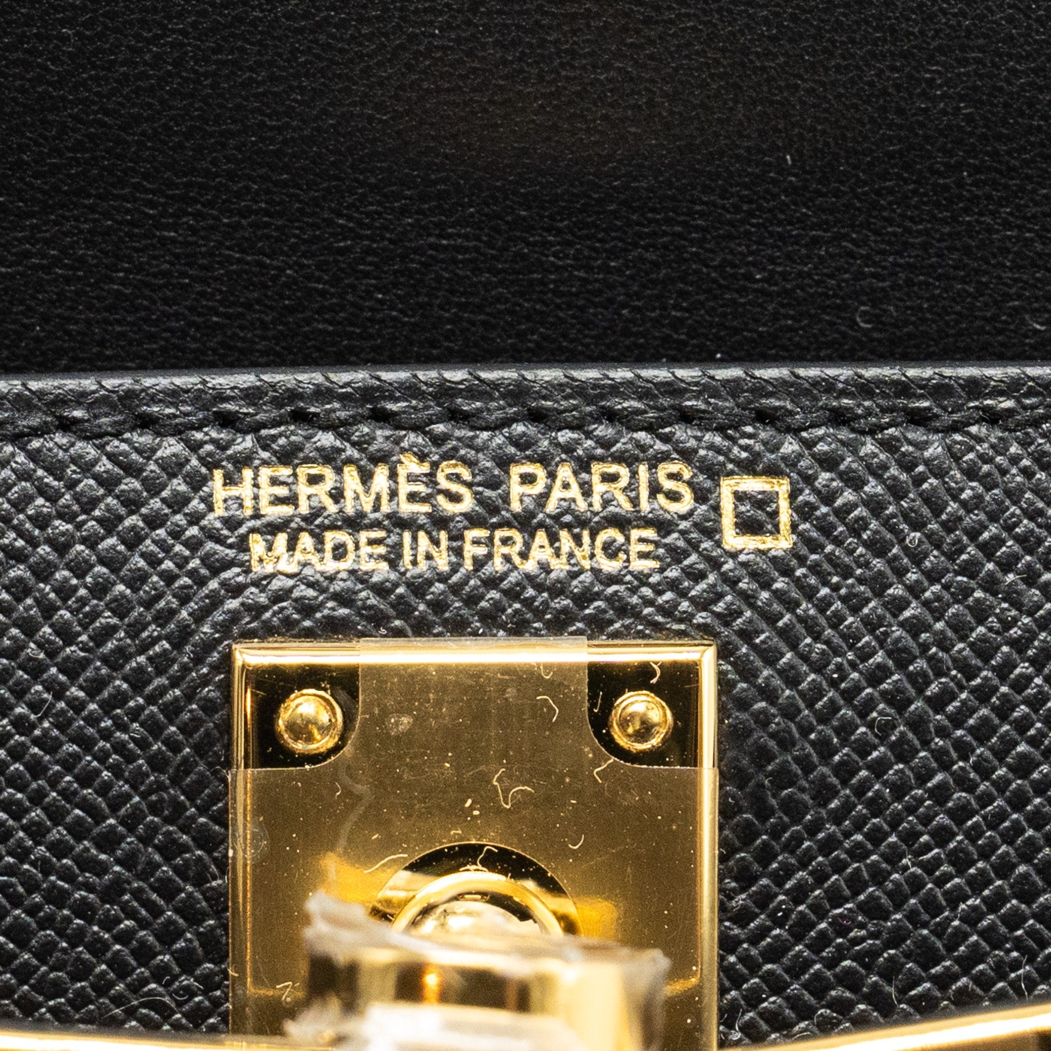 HERMES TOUCH MINI KELLY II MADAME / ALLIGATOR MISSISSIPPIENSIS BLACK GHW