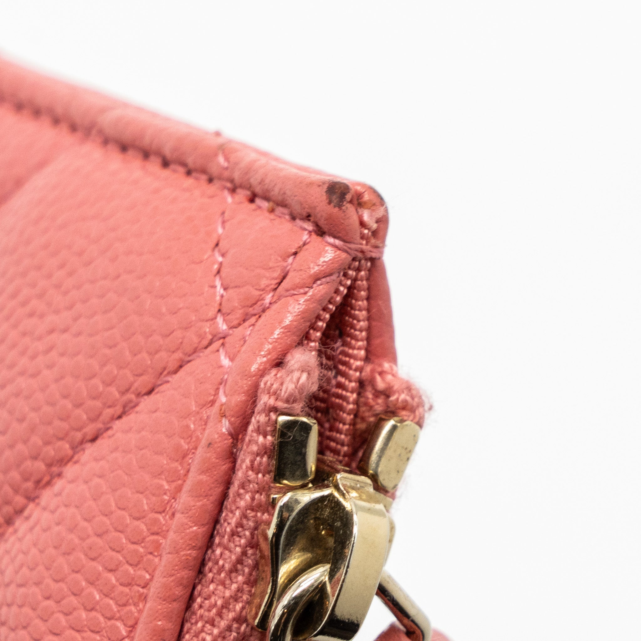 CHANEL PHONE CARD HOLDER CAVIAR PINK LGHW