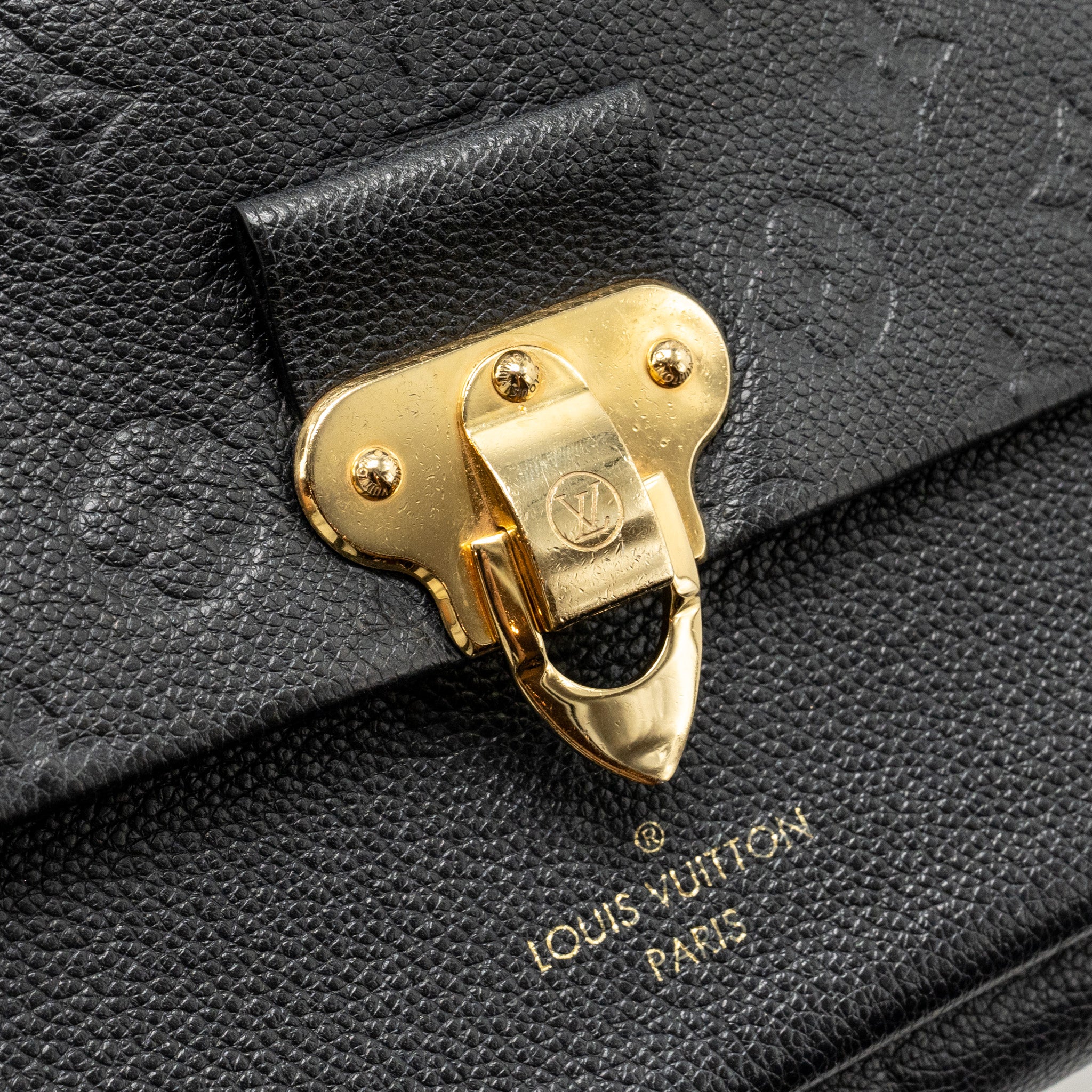 LOUIS VUITTON VAVIN PM MONOGRAM EMPREINTE LEATHER BLACK GHW