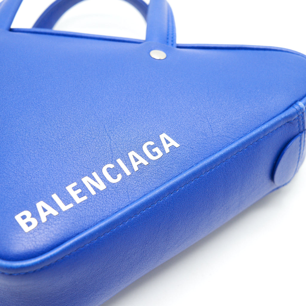 BALENCIAGA TRIANGLE DUFFLE XS BAG BLUE SHW
