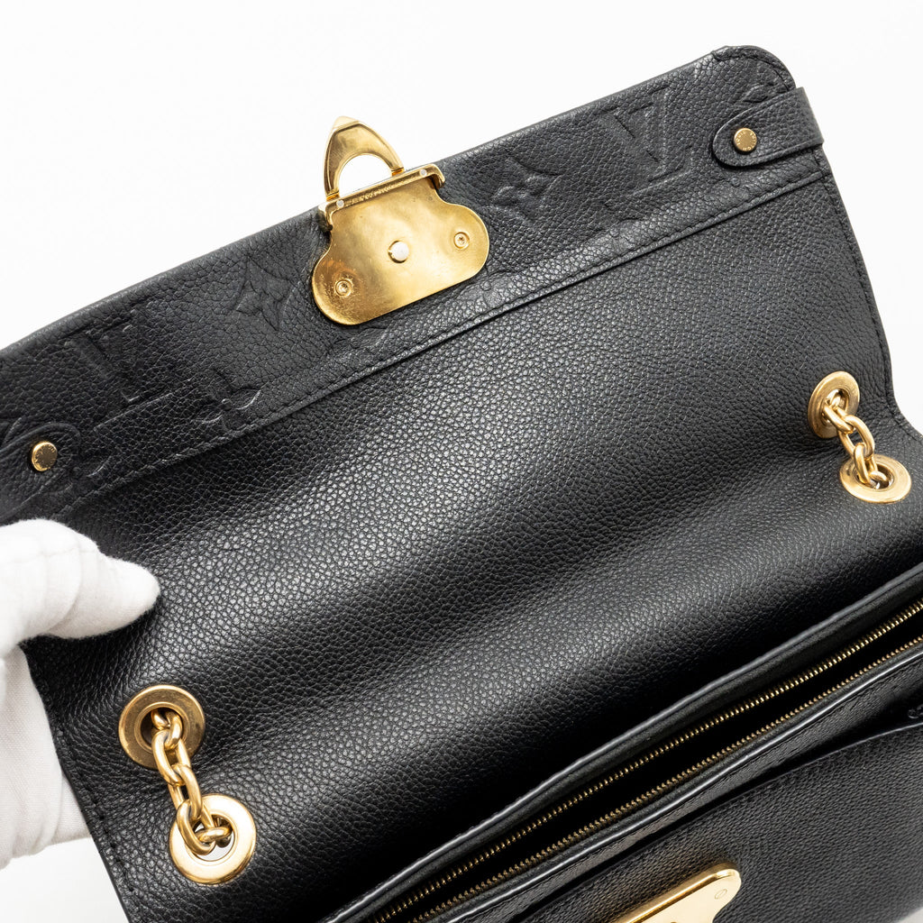 LOUIS VUITTON VAVIN PM MONOGRAM EMPREINTE LEATHER BLACK GHW