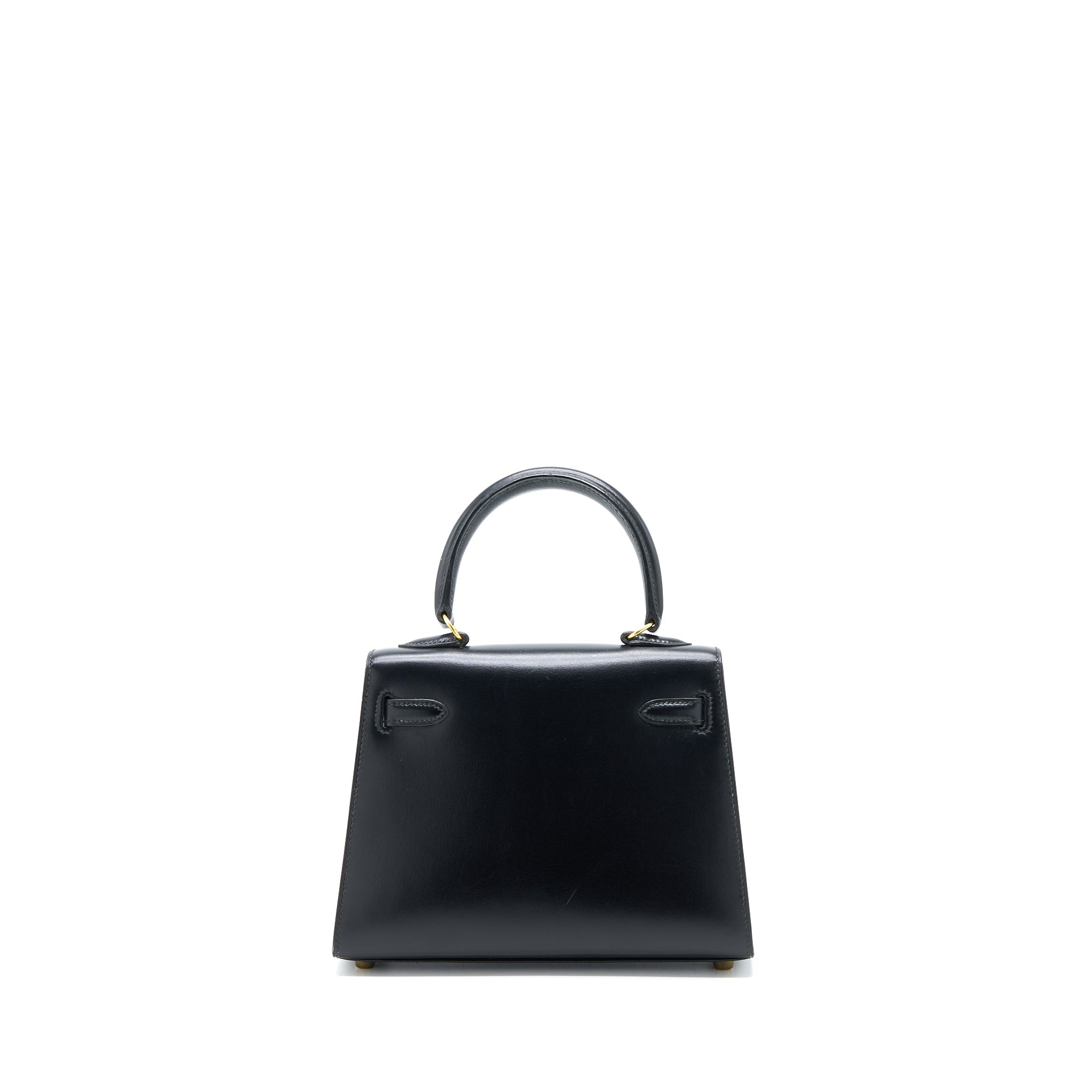 HERMES VINTAGE KELLY 20 BOX BLACK GHW
