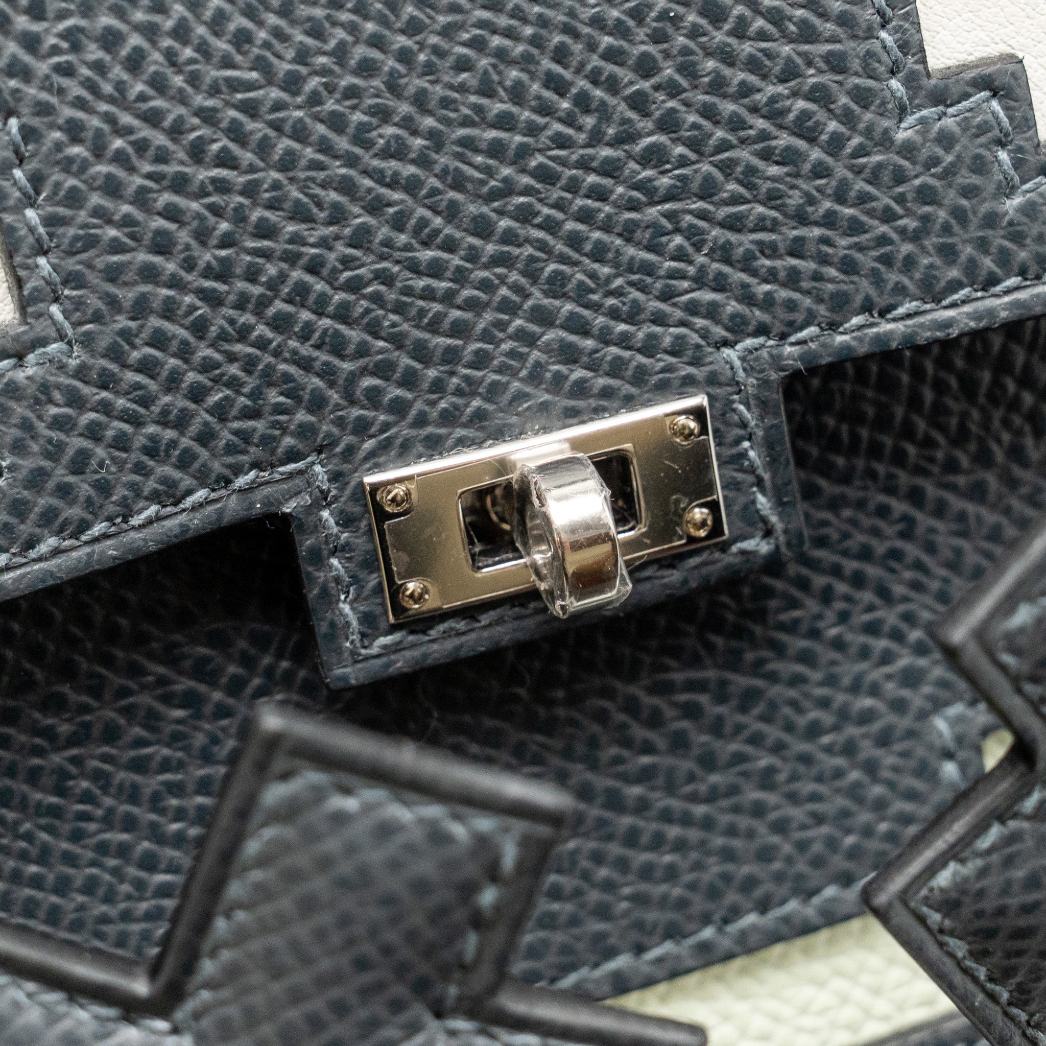HERMES KELLY DOLE PICTO EPSOM GRIS MISTY/BLACK/VERT FIZZ/ALEZAN SHW