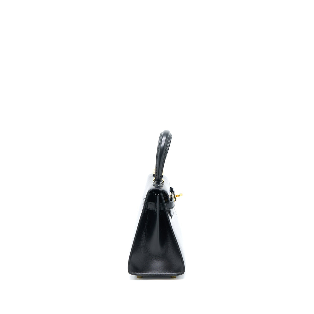HERMES VINTAGE KELLY 20 BOX BLACK GHW
