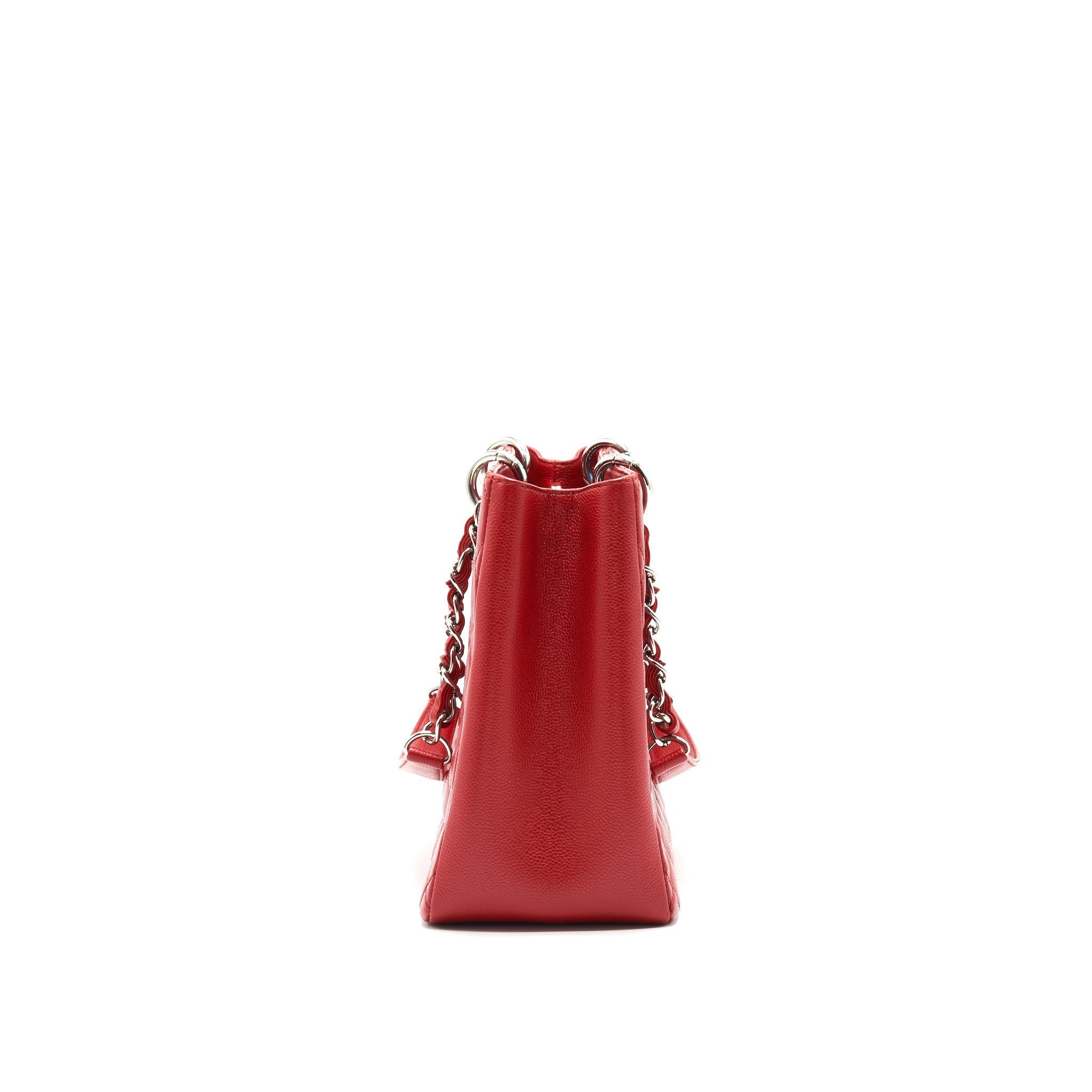 CHANEL GRAND SHOPPING TOTE CAVIAR RED WITH SHW