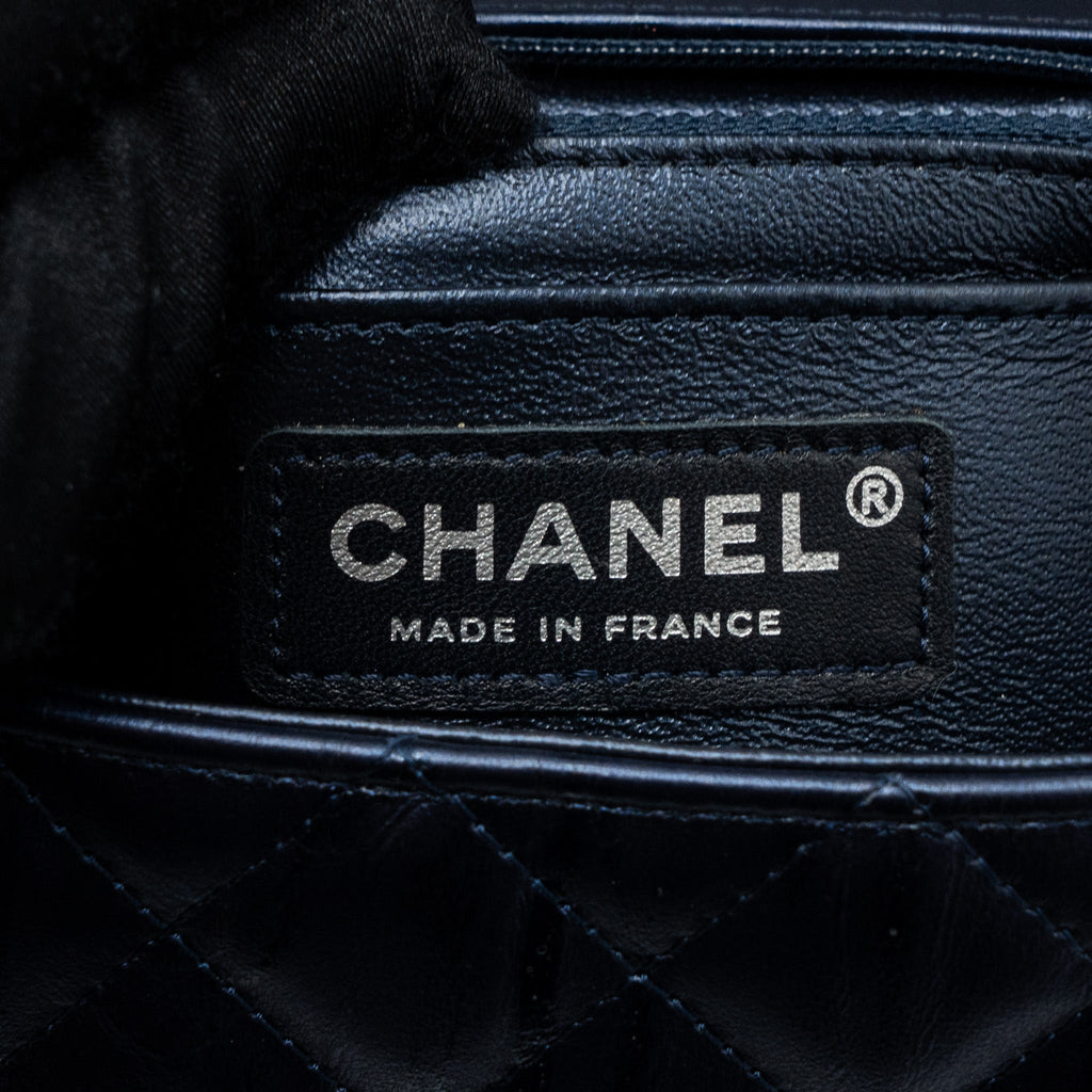 CHANEL MINI RECTANGULAR FLAP BAG CALFSKIN LIMITED DARK BLUE SHW