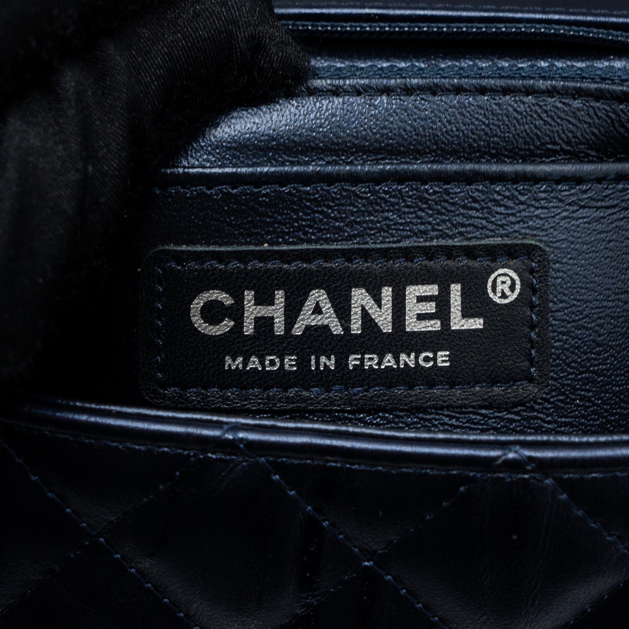 CHANEL MINI RECTANGULAR FLAP BAG CALFSKIN LIMITED DARK BLUE SHW