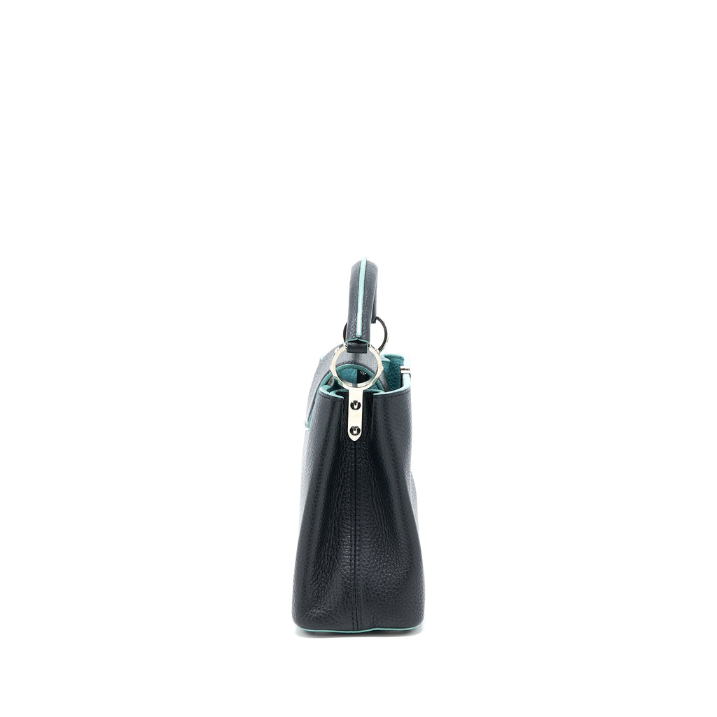 LOUIS VUITTON CAPUCINES BB TAURILLON BLACK/ BLUE SHW