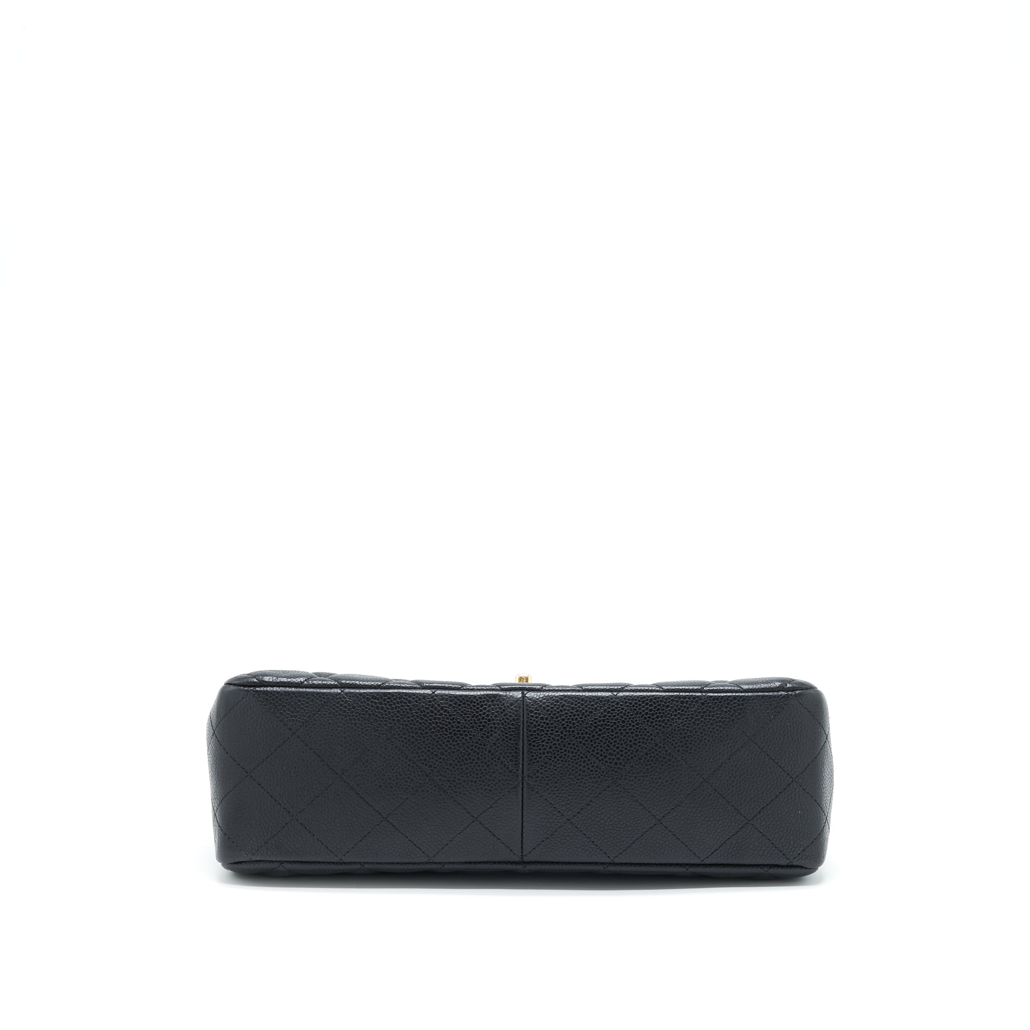 CHANEL JUMBO SINGLE FLAP BAG CAVIAR BLACK GHW