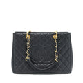 CHANEL GRAND SHOPPING TOTE CAVIAR BLACK GHW