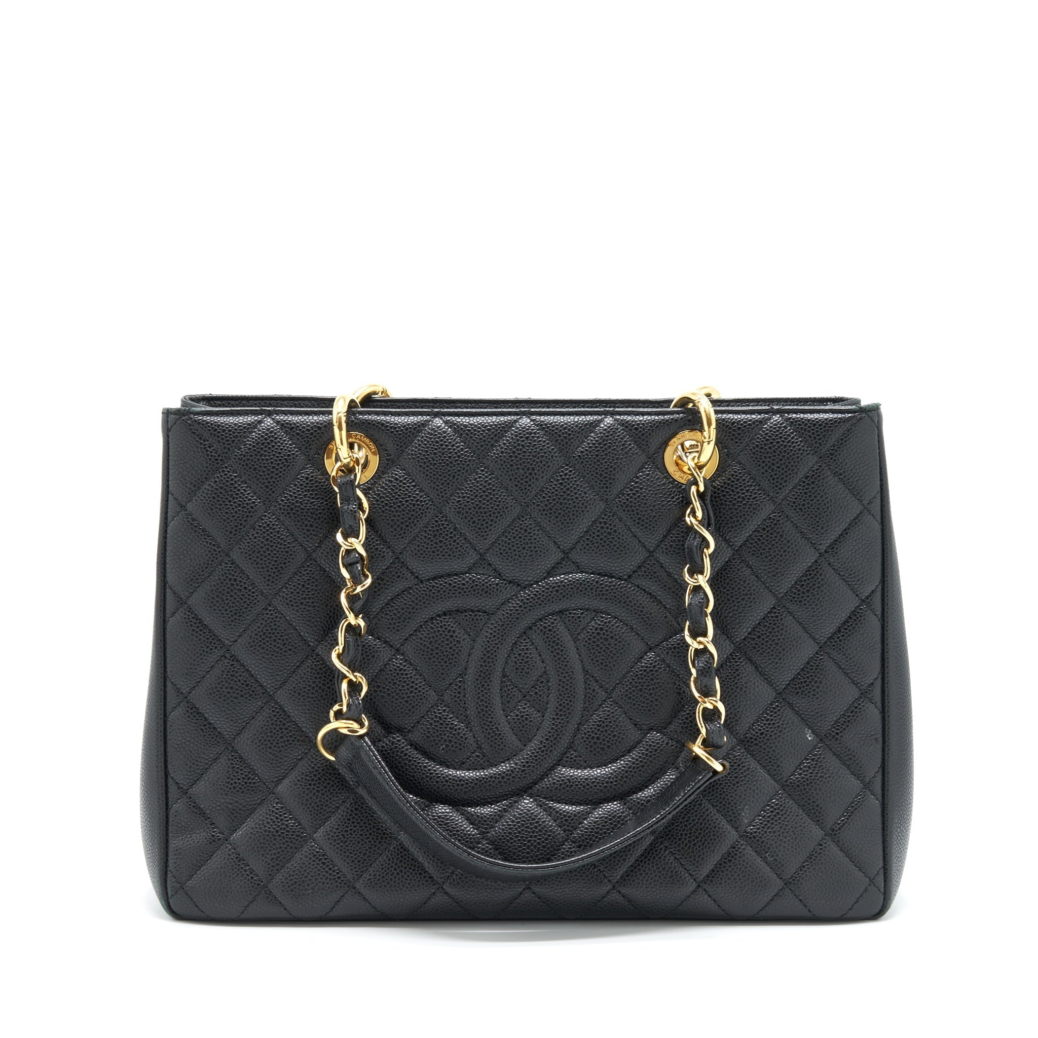 CHANEL GRAND SHOPPING TOTE CAVIAR BLACK GHW