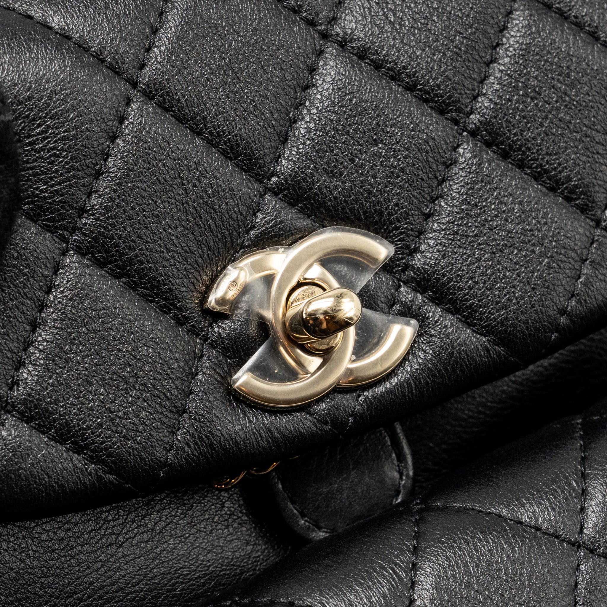 CHANEL MINI DUMA BACKPACK CALFSKIN BLACK LGHW (MICROCHIP)