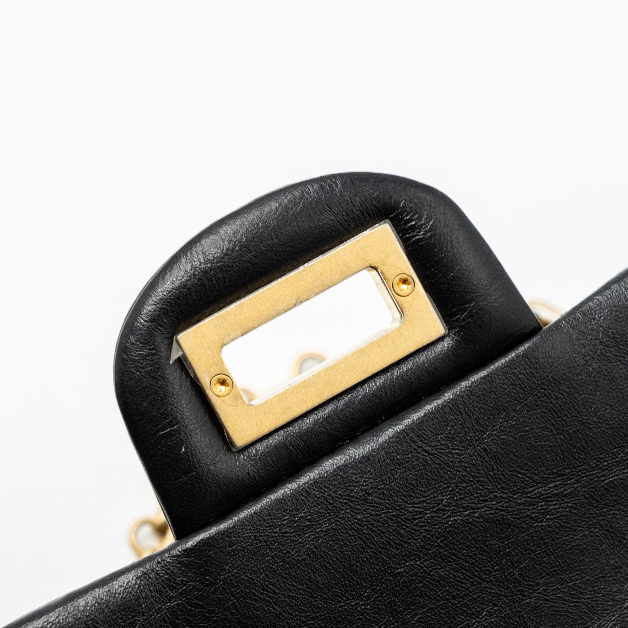 CHANEL MINI 2.55 REISSUE FLAP BAG AGED CALFSKIN BLACK GHW