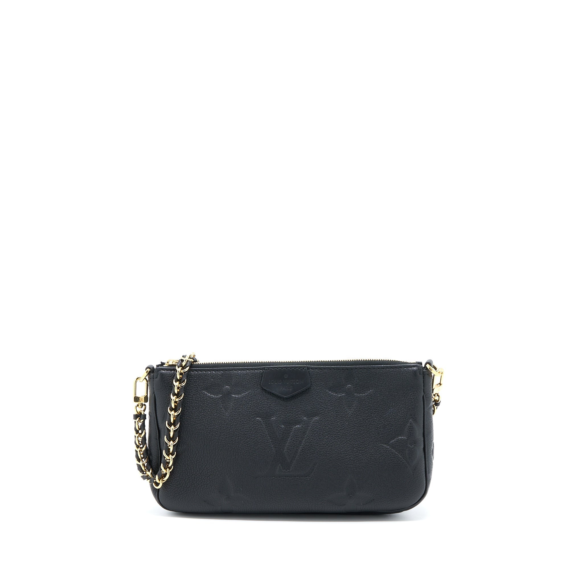 LOUIS VUITTON MULTI POCHETTE ACCESSORIES MONOGRAM EMPRIENTED BLACK GHW (NEW VERSION)